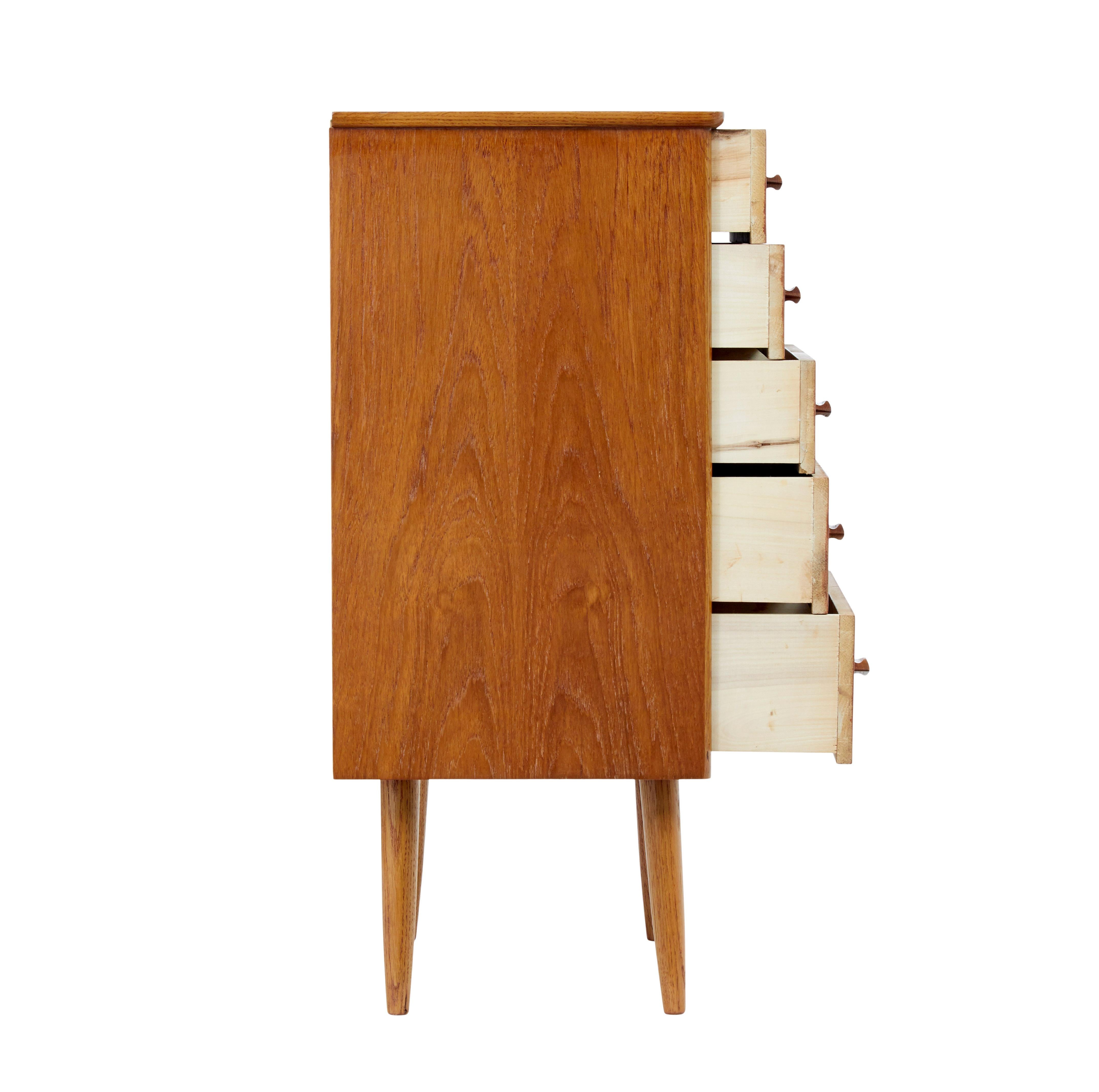 Hand-Crafted Danish mid century teak chest of drawers