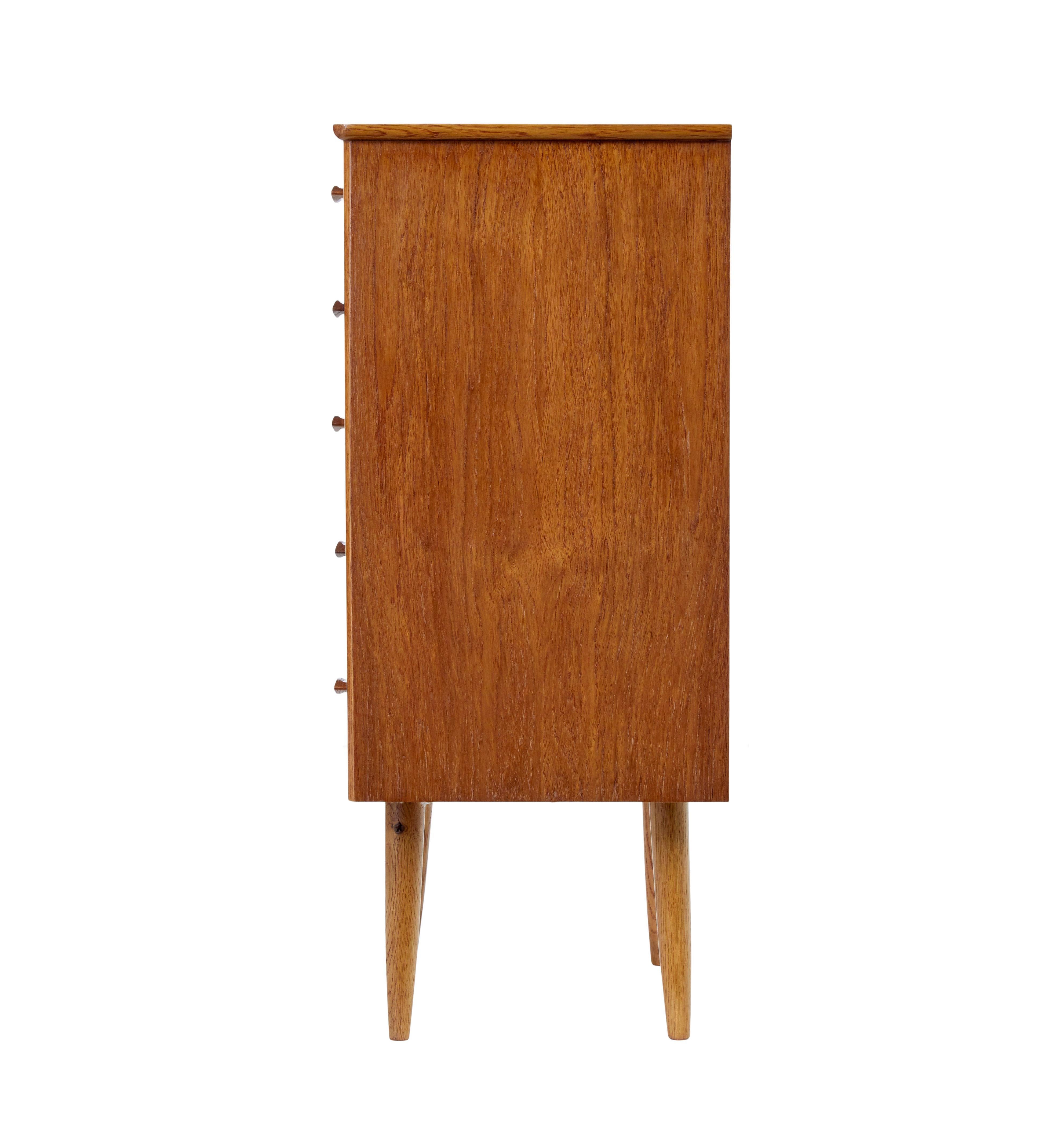 Mid-20th Century Danish mid century teak chest of drawers