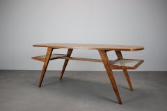 Danish Mid-Century Teak Coffee Table with Magazine Racks, Denmark 1960s