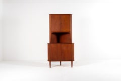 Danish Mid Century Teak Corner Cabinet