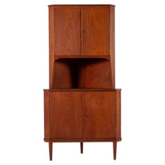 Danish Mid Century Teak Corner Cabinet