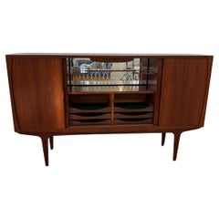 Antique Danish Mid-Century Teak Credenza with Bar by Vantinge, 1960s.