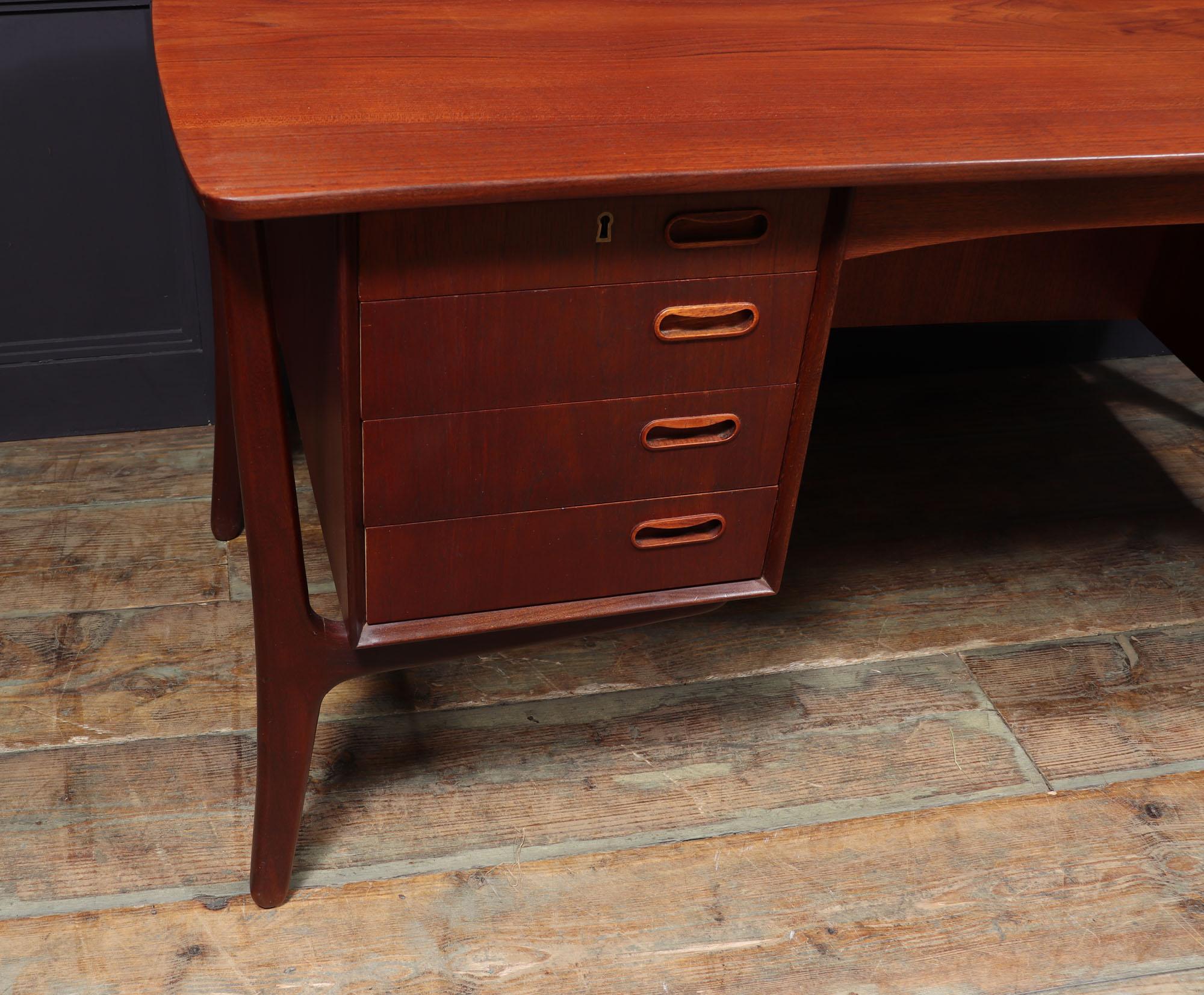 Danish Mid Century Teak Desk by Svend Madsen c1960 3