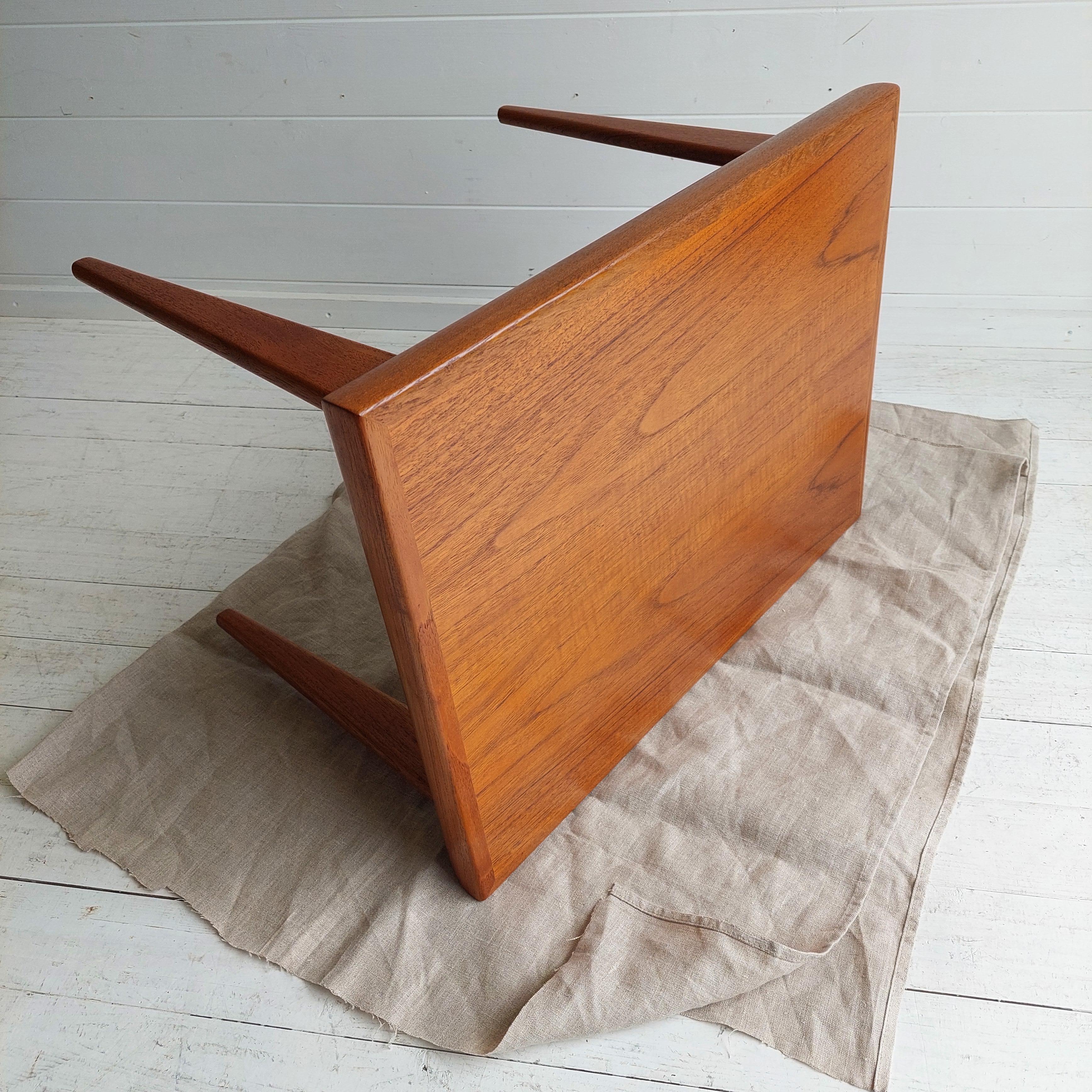 Danish Mid Century Teak Foldable Side Table By Johannes Andersen For Trioh 60s 8