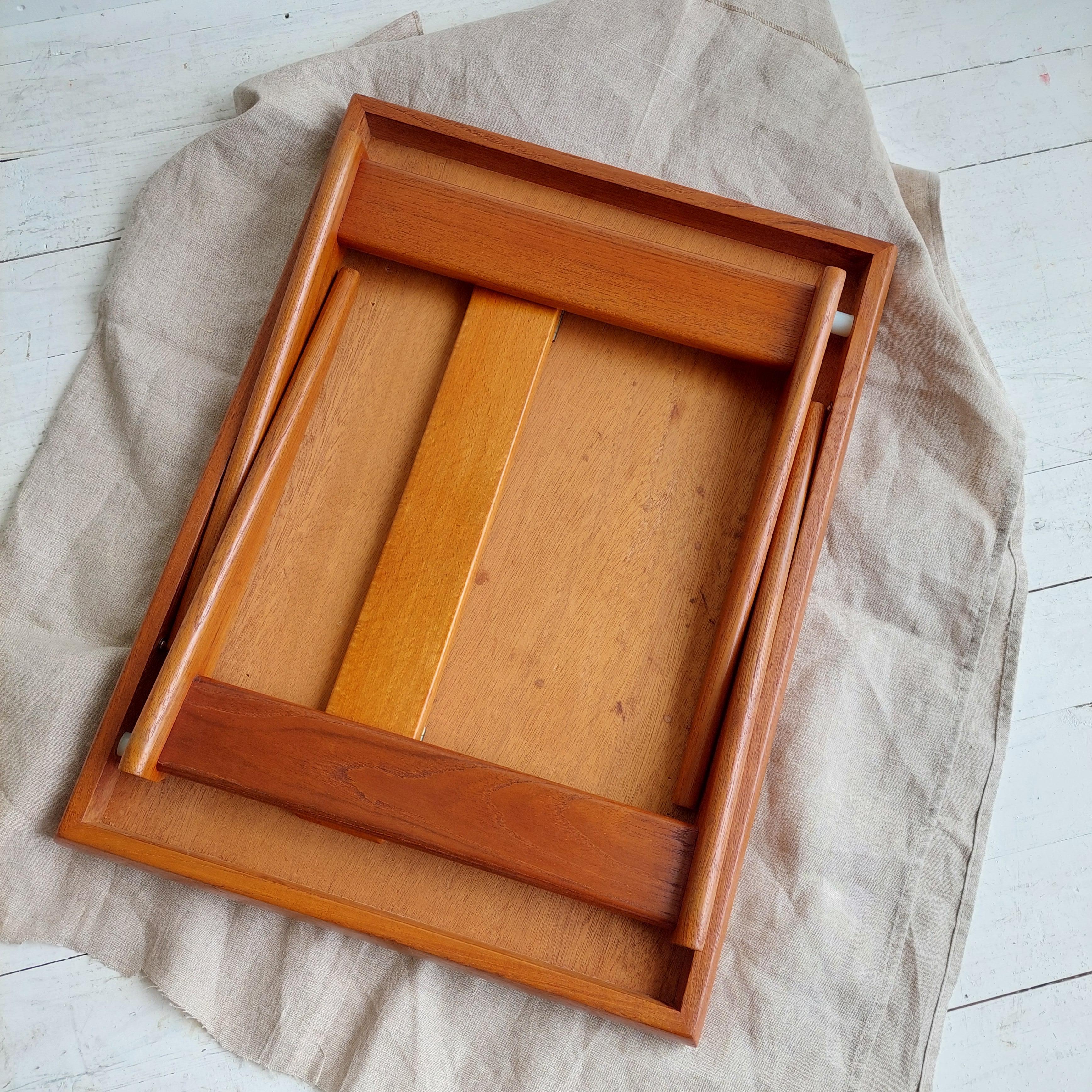 Danish Mid Century Teak Foldable Side Table By Johannes Andersen For Trioh 60s 14