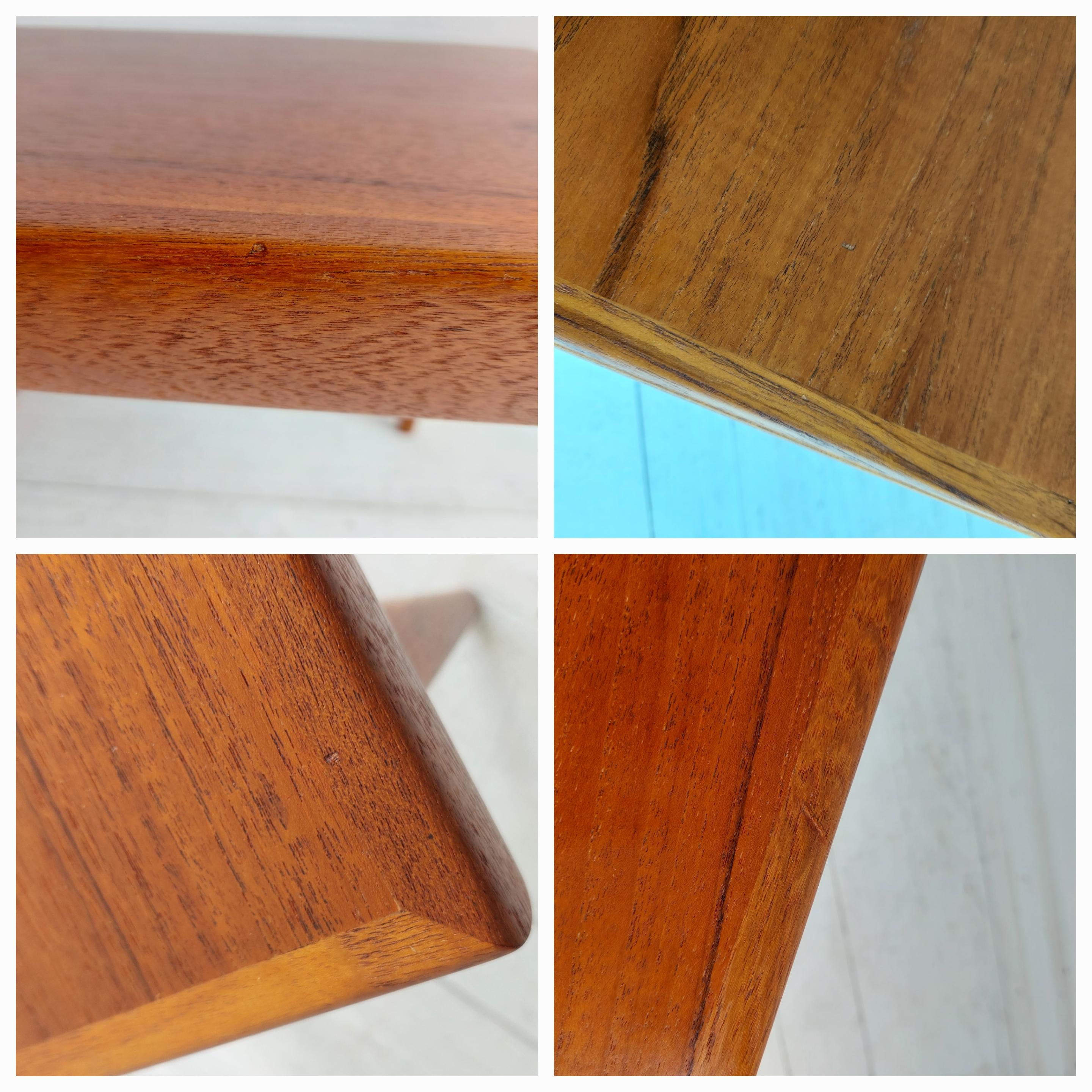 Danish Mid Century Teak Foldable Side Table By Johannes Andersen For Trioh 60s 15