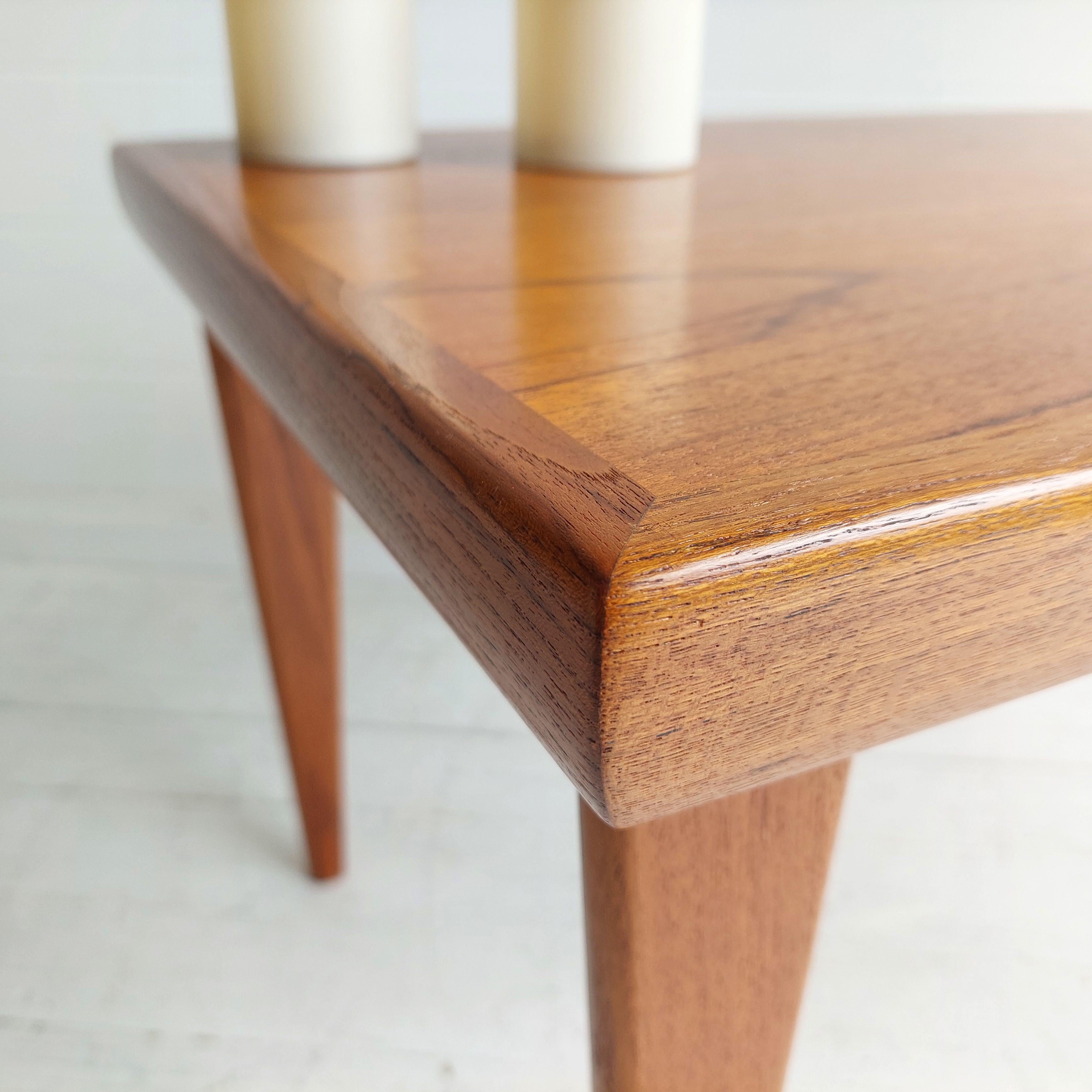 Scandinavian Modern Danish Mid Century Teak Foldable Side Table By Johannes Andersen For Trioh 60s