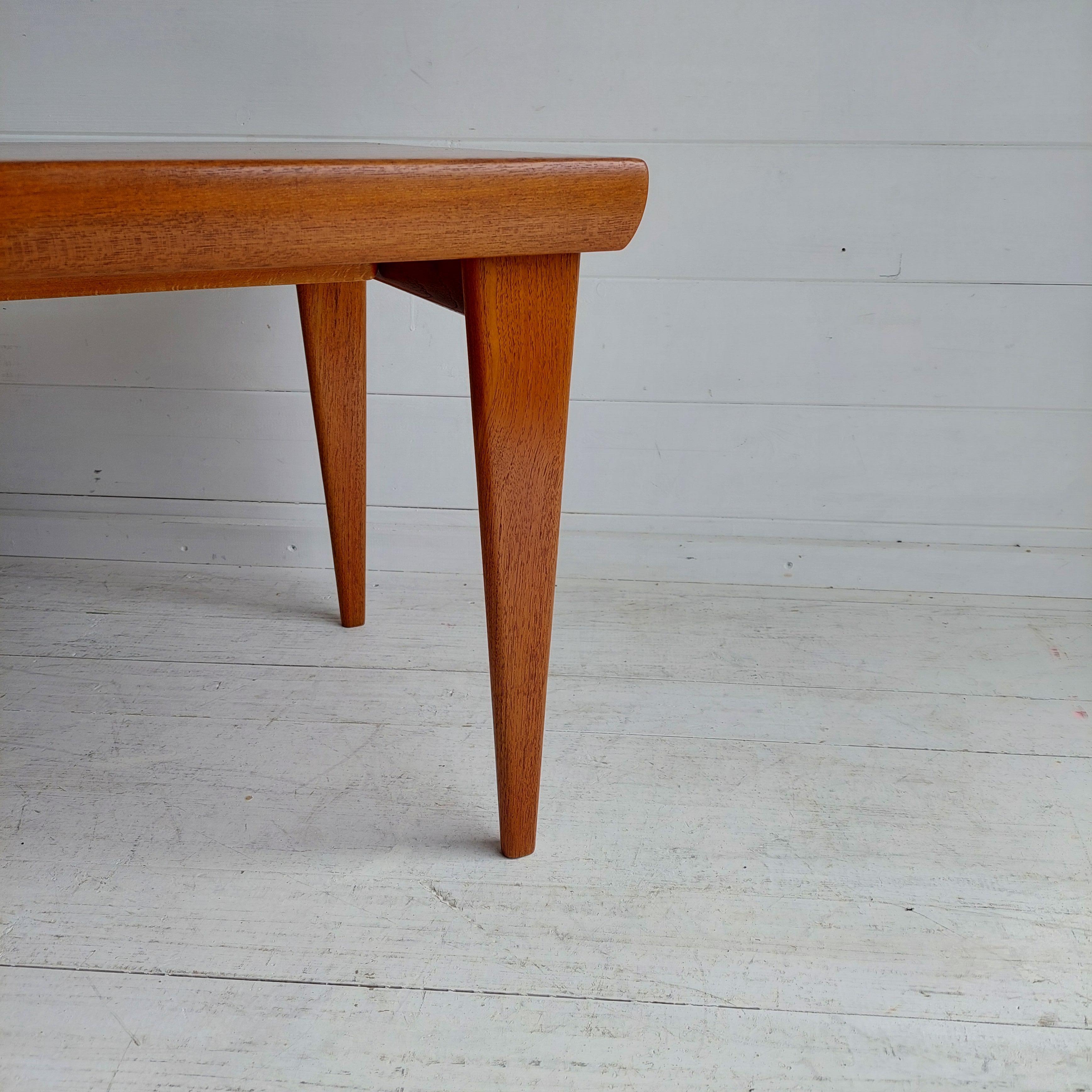 20th Century Danish Mid Century Teak Foldable Side Table By Johannes Andersen For Trioh 60s