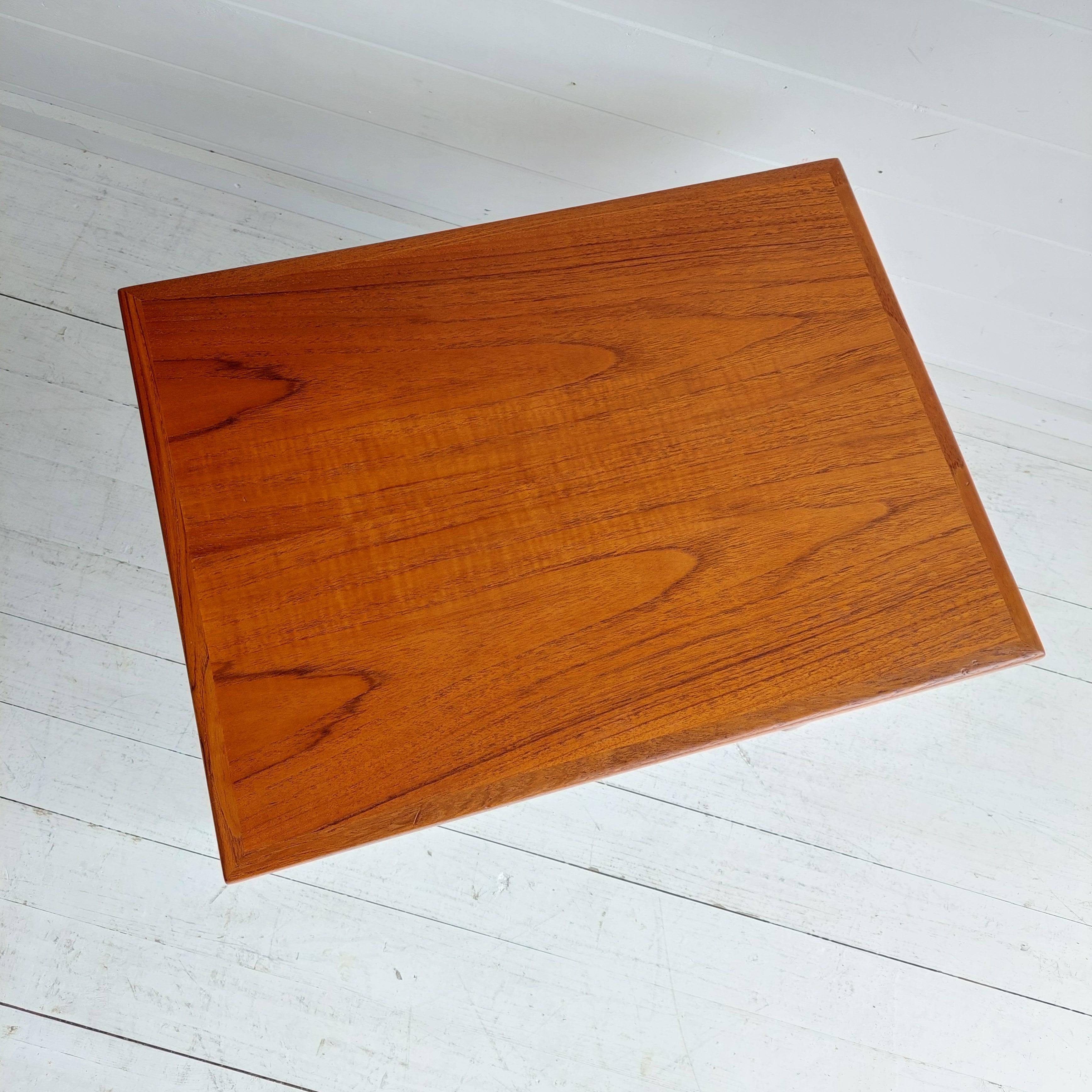 Danish Mid Century Teak Foldable Side Table By Johannes Andersen For Trioh 60s 1