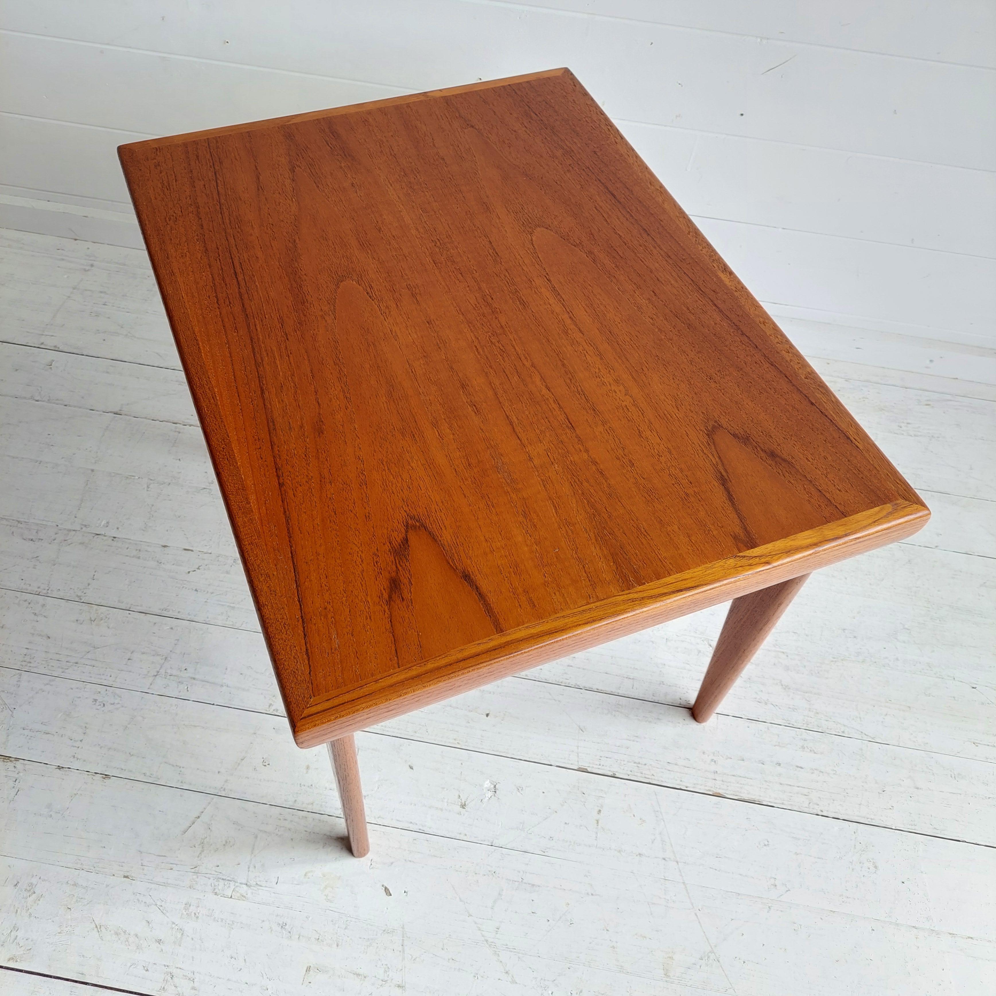 Danish Mid Century Teak Foldable Side Table By Johannes Andersen For Trioh 60s 2