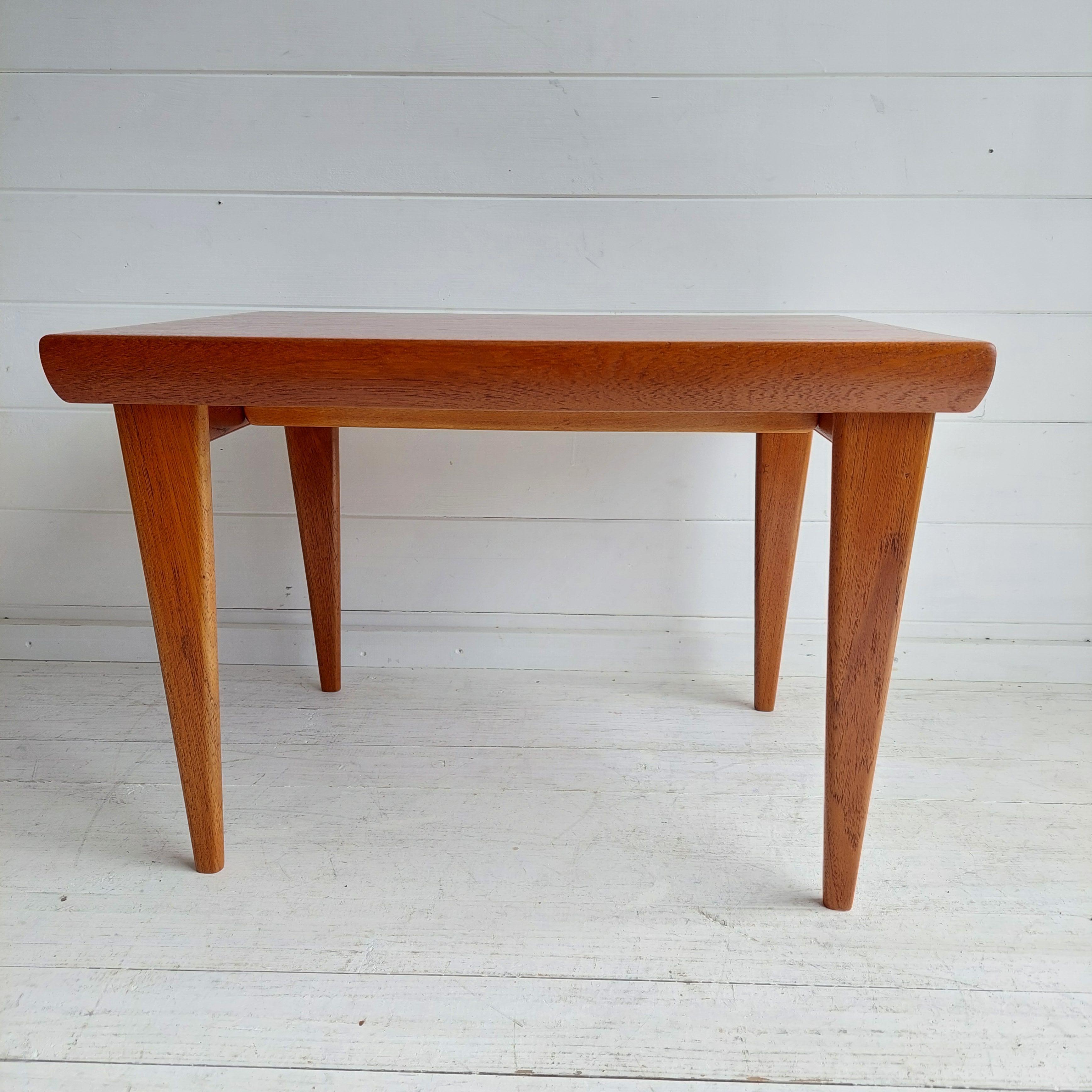 Danish Mid Century Teak Foldable Side Table By Johannes Andersen For Trioh 60s 4