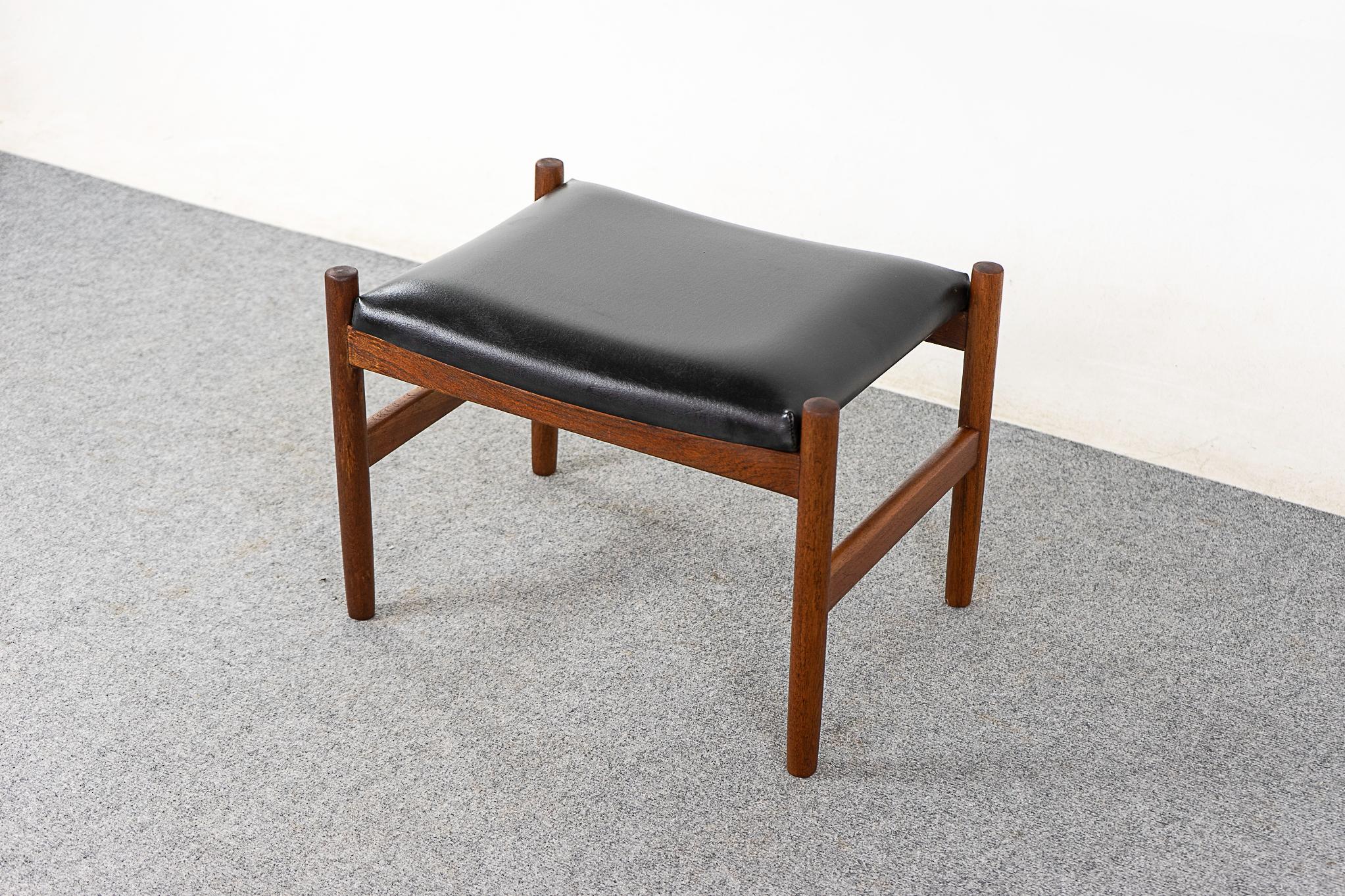 Scandinavian Modern Danish Mid-Century Teak Footstool by Spottrup For Sale