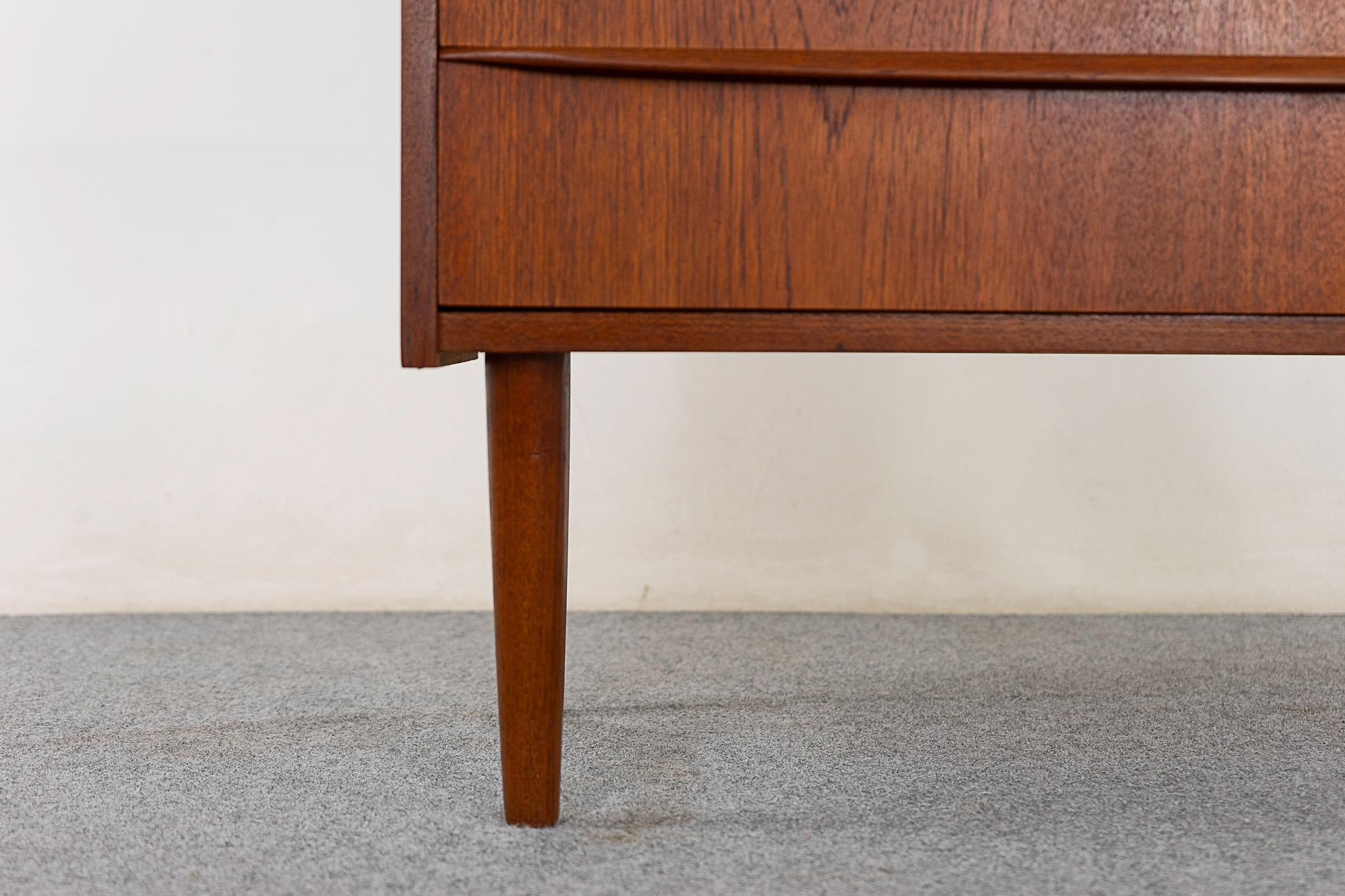 Veneer Danish Mid-Century Teak Highboy Dresser