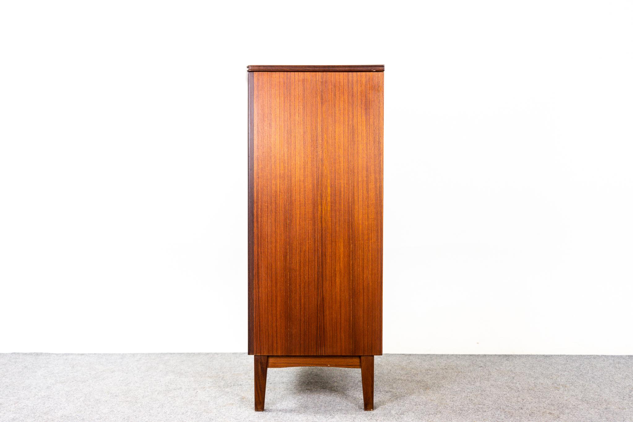 Danish Mid Century Teak Highboy Dresser For Sale 3