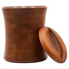 Danish Mid-Century Teak Ice Bucket with Lid