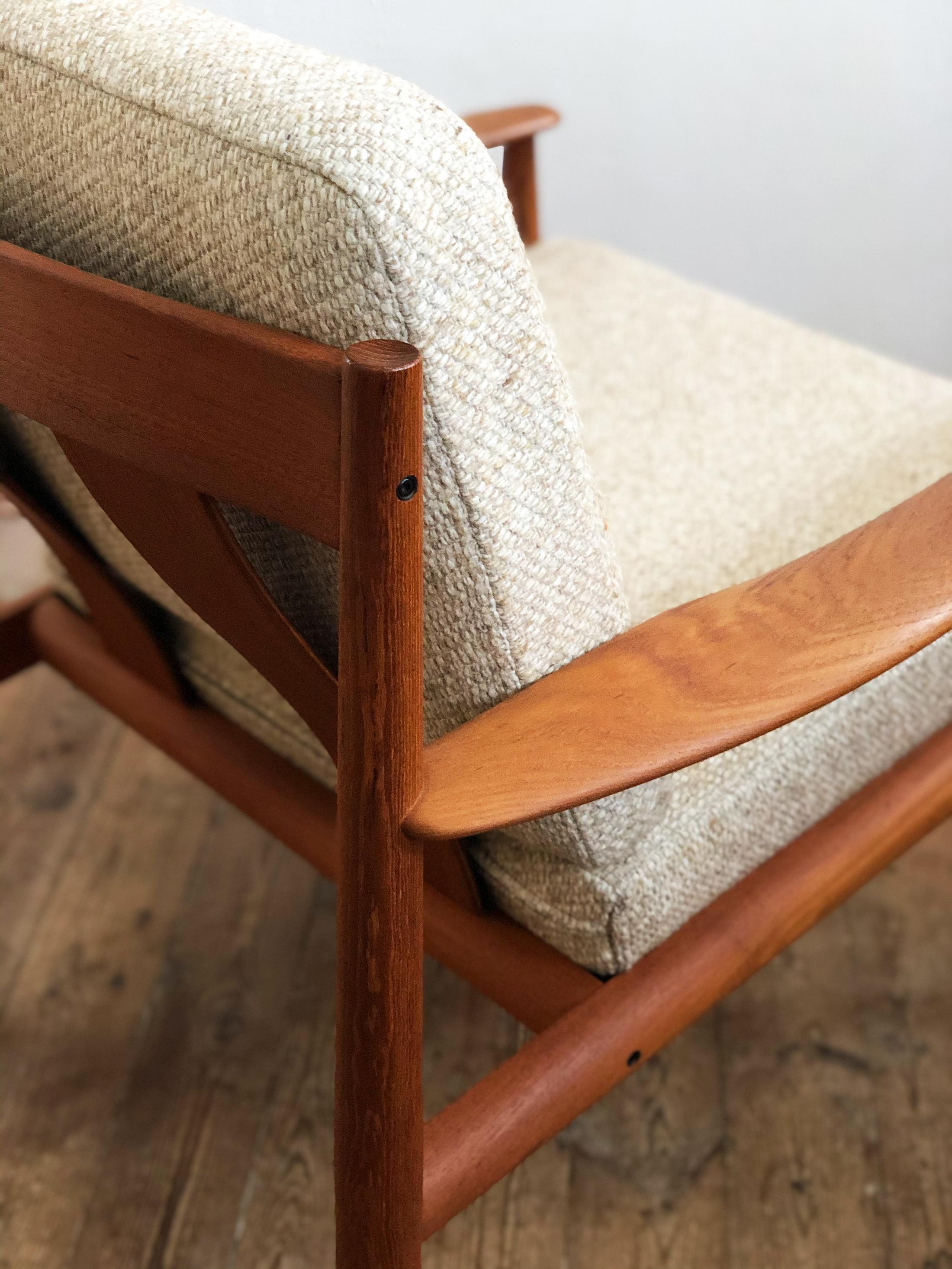 Danish Midcentury Teak Lounge Chair by Grete Jalk for France and Son For Sale 6
