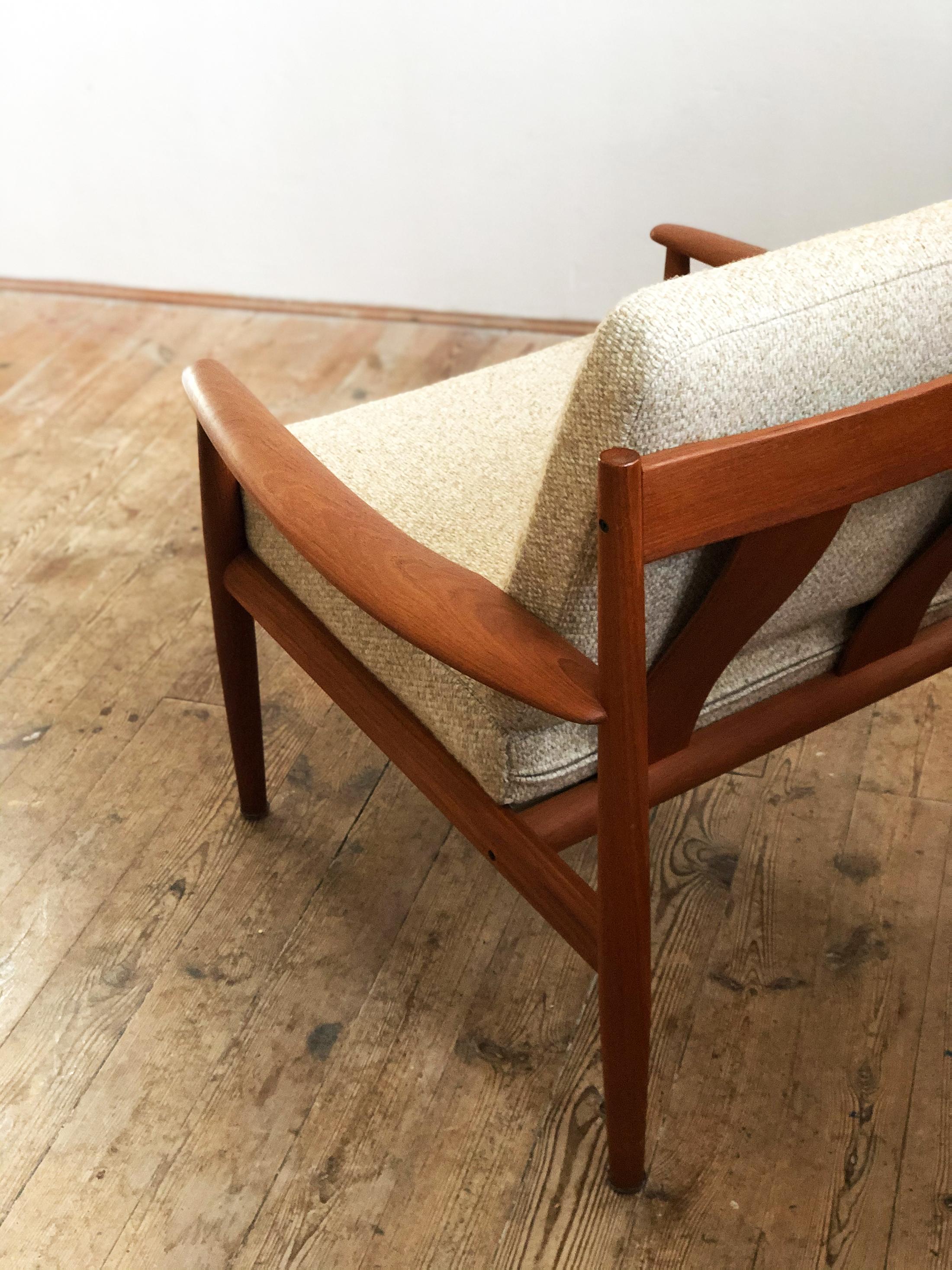 20th Century Danish Midcentury Teak Lounge Chair by Grete Jalk for France and Son For Sale