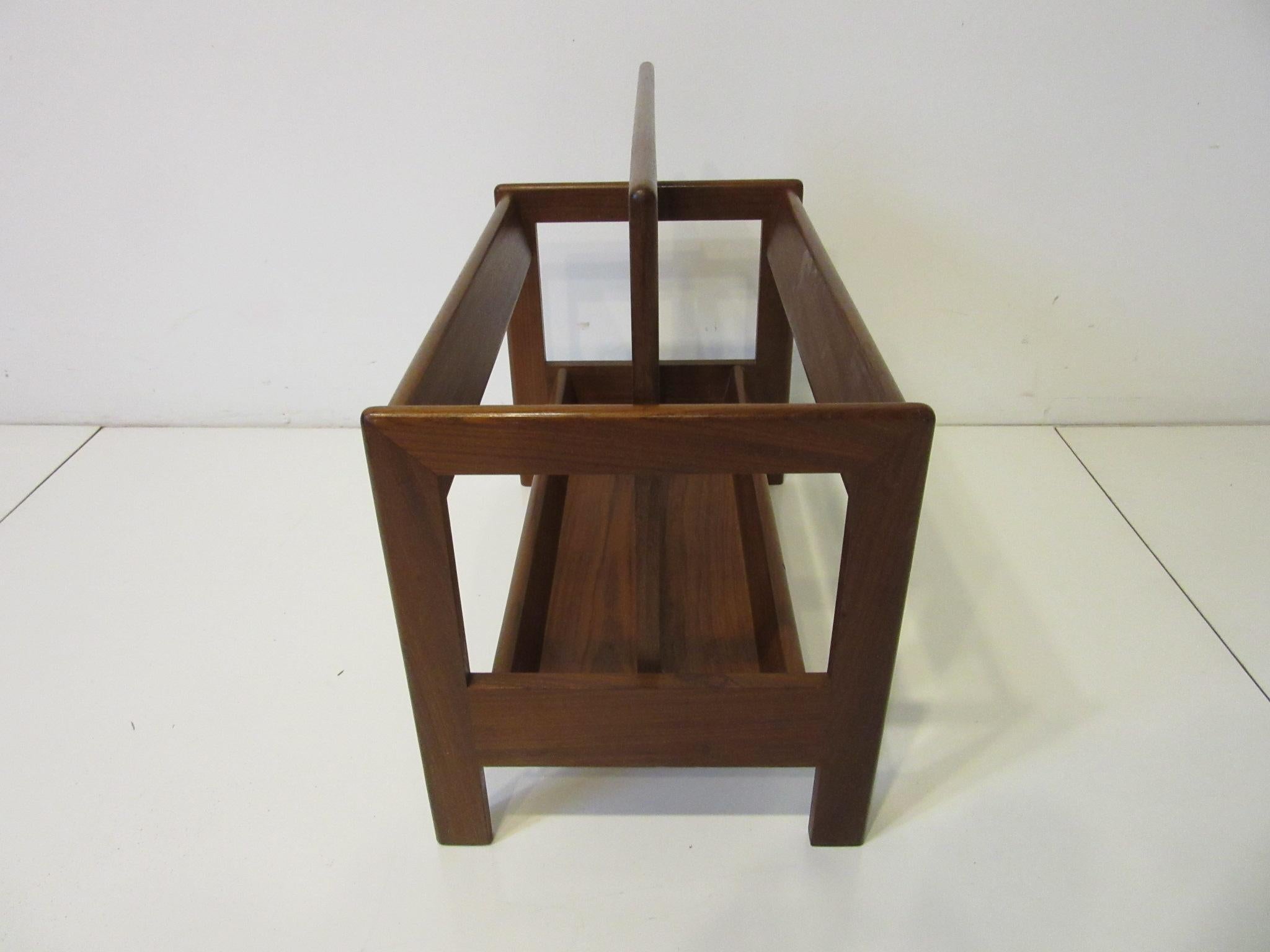 Mid-Century Modern Danish Midcentury Teak Magazine Rack