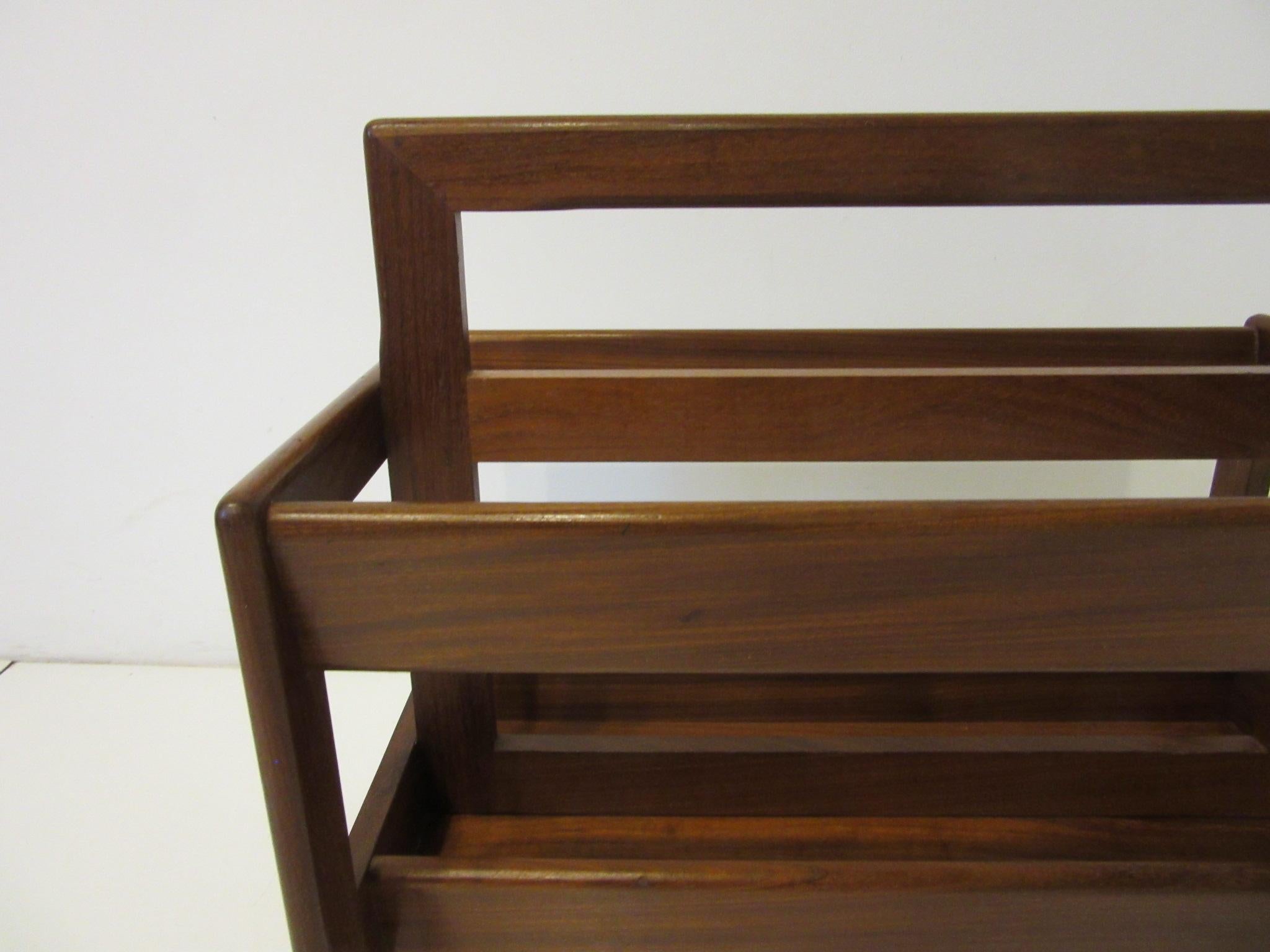 20th Century Danish Midcentury Teak Magazine Rack