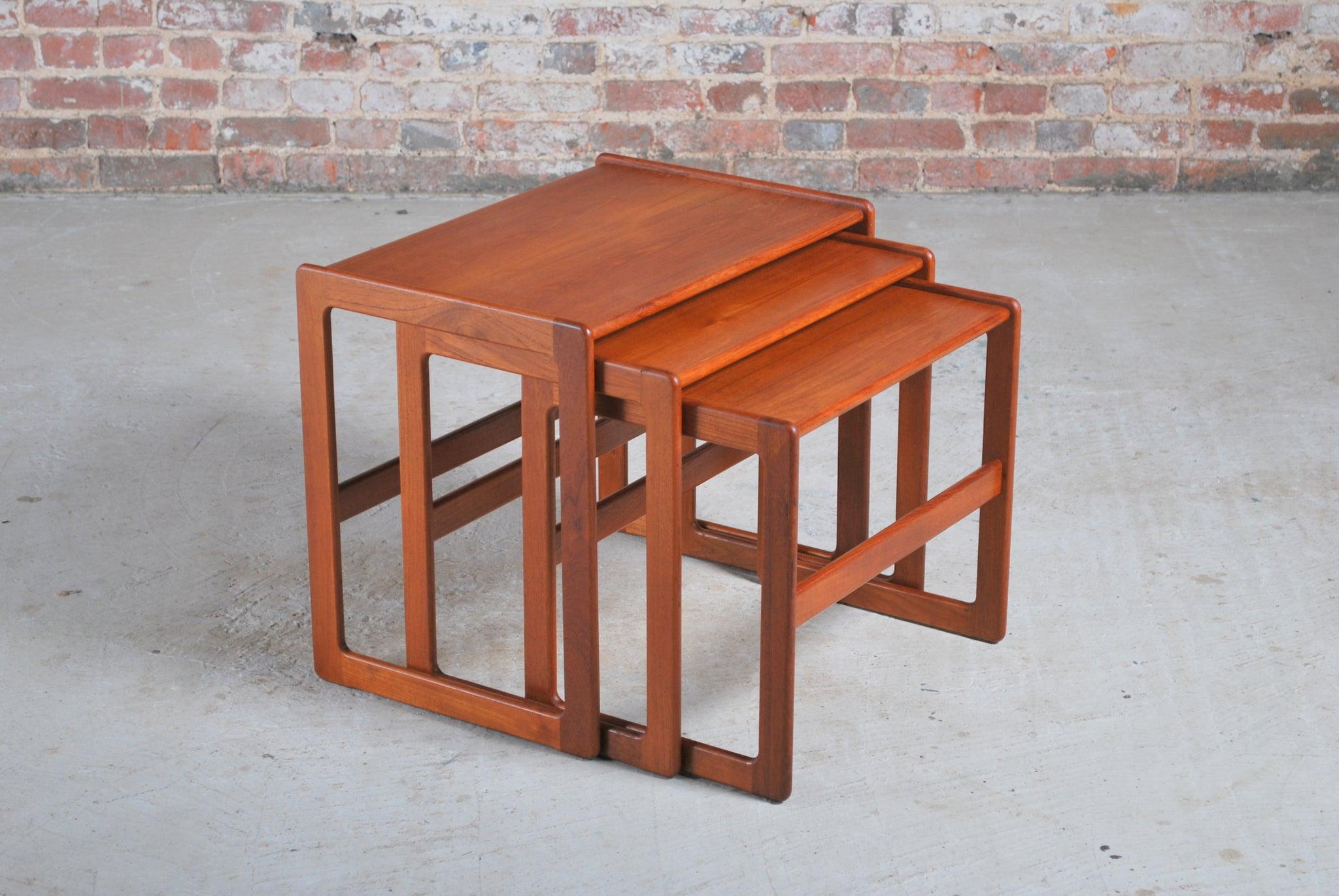 Mid-Century Modern Danish Mid Century Teak Nest of Tables by Arne Hovmand-Olsen, C.1960s