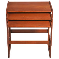 Danish Mid Century Teak Nest of Tables by Arne Hovmand-Olsen, C.1960s