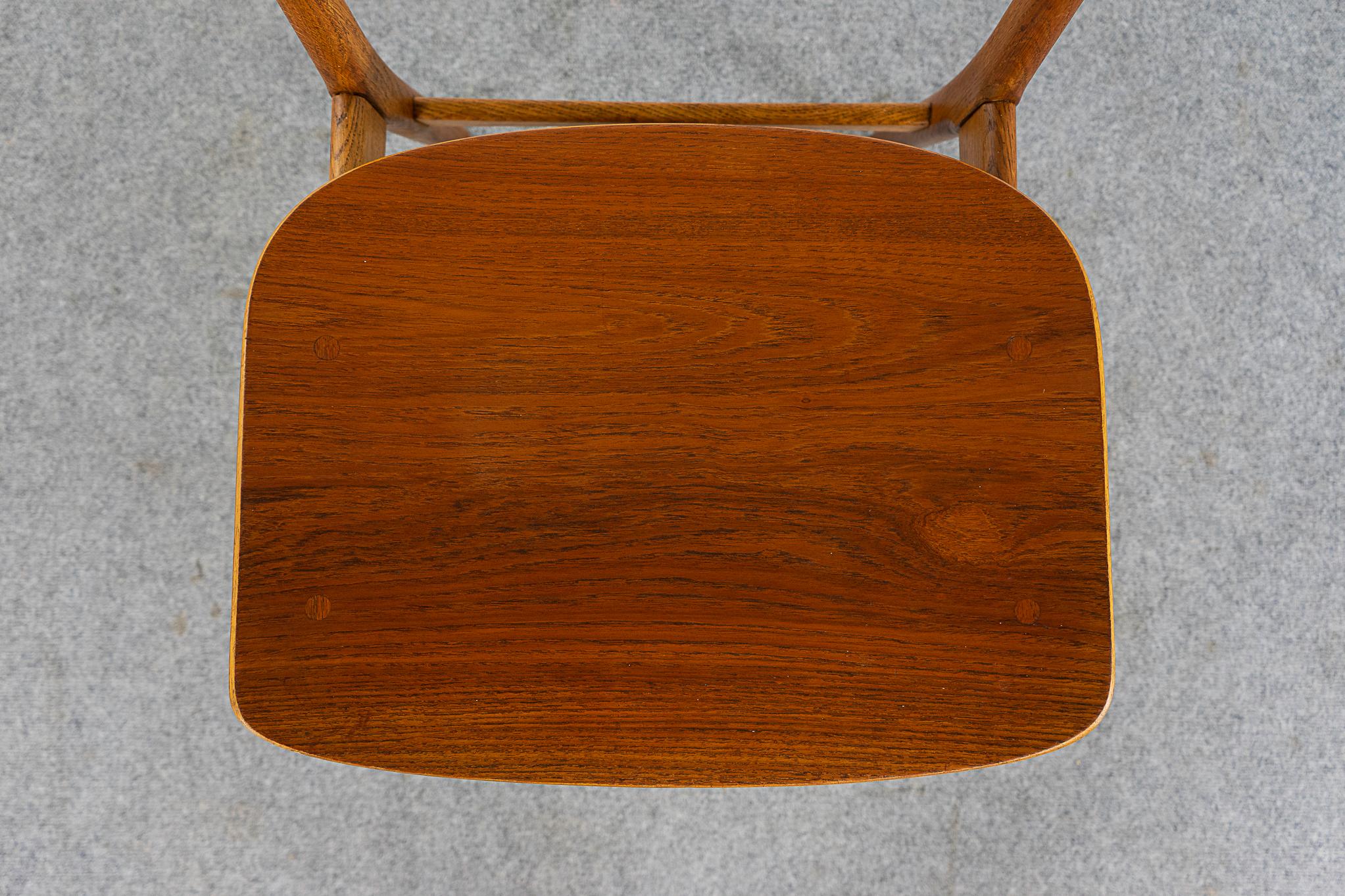 Veneer Danish Mid-Century Teak & Oak Chair For Sale
