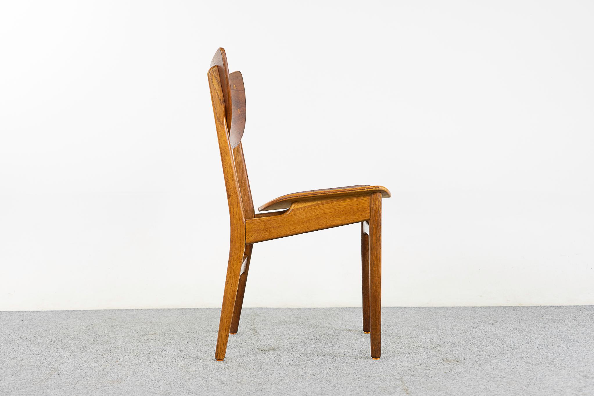 Danish Mid-Century Teak & Oak Chair For Sale 1