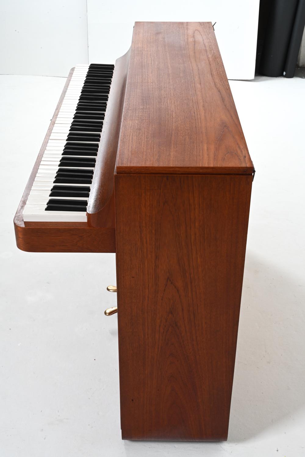 Danish Mid-Century Teak Pianette by Louis Zwicki, c. 1960's For Sale 4