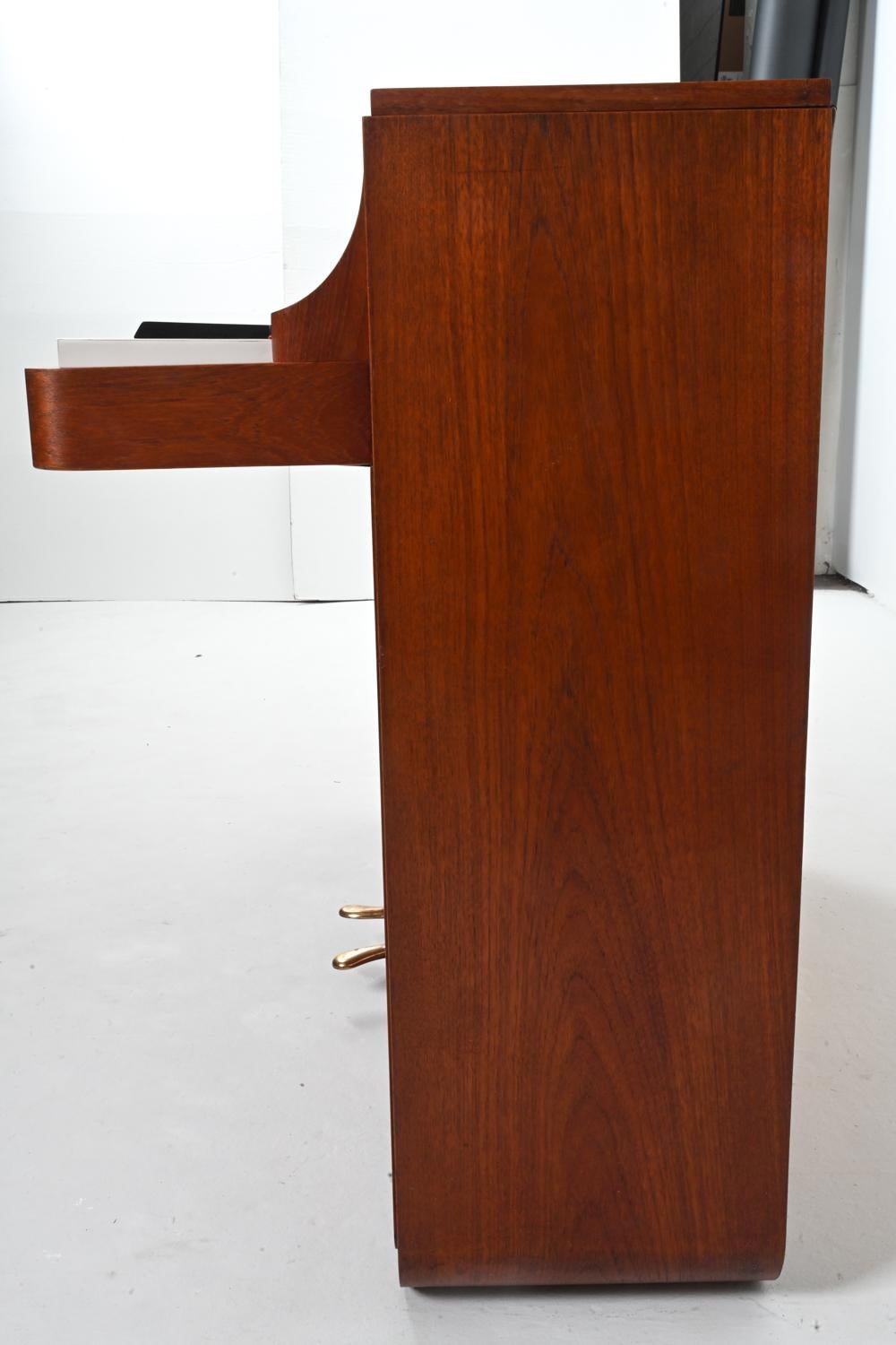 Danish Mid-Century Teak Pianette by Louis Zwicki, c. 1960's For Sale 5