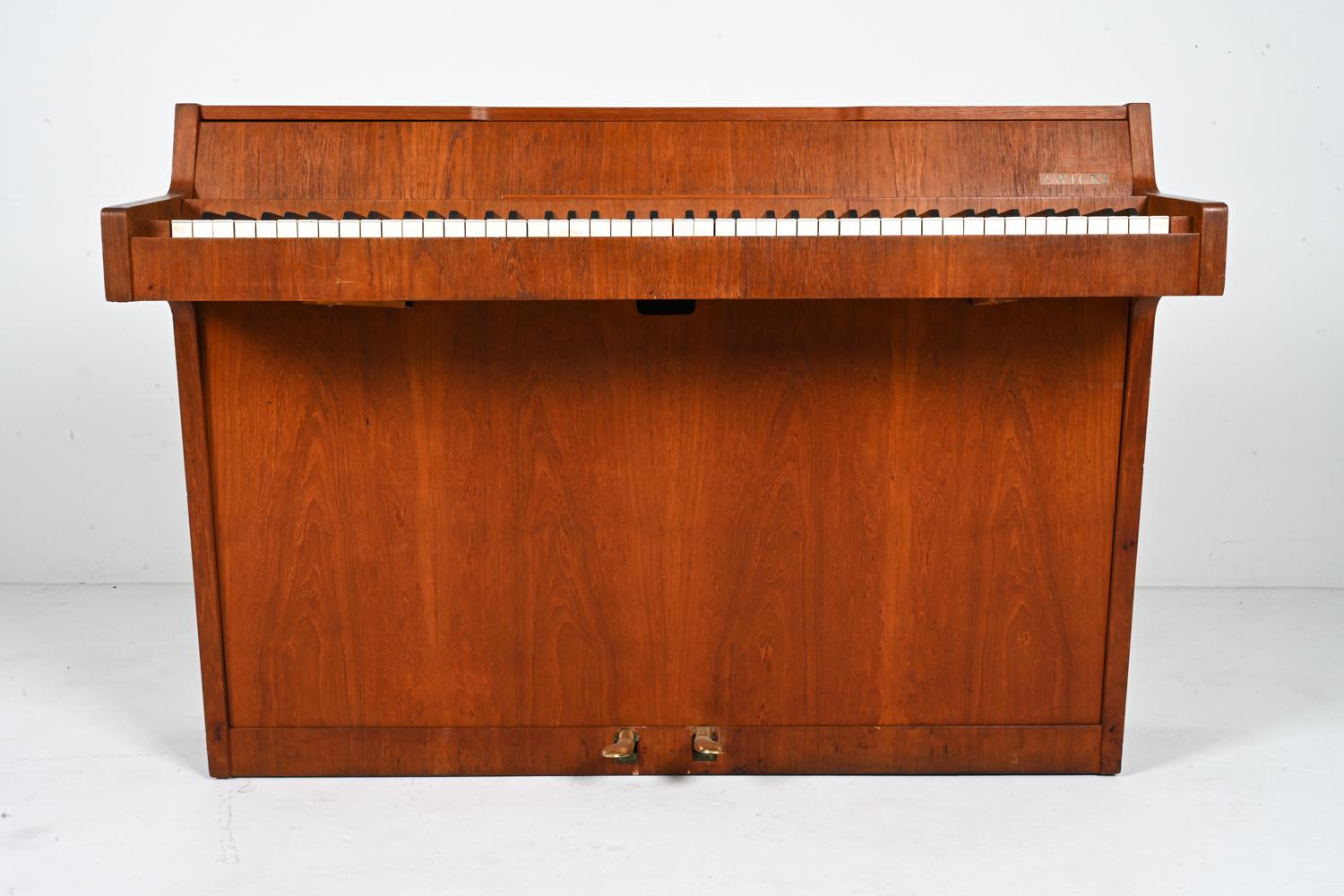 Danish Mid-Century Teak Pianette by Louis Zwicki, c. 1960's For Sale 7