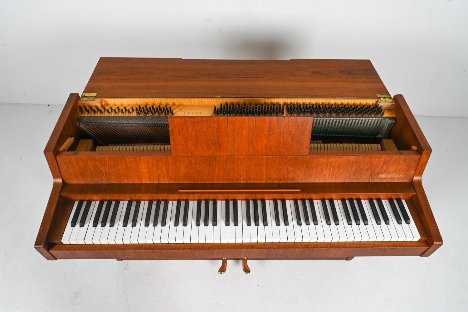 Mid-20th Century Danish Mid-Century Teak Pianette by Louis Zwicki, c. 1960's For Sale