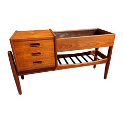 Danish Mid Century Teak Planter Chest Designed by Arne Wahl Iversen 1960's