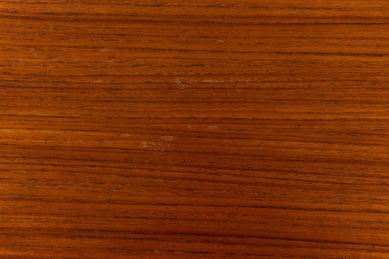 Danish Mid-Century Teak and Rattan Coffee Table For Sale at 1stDibs