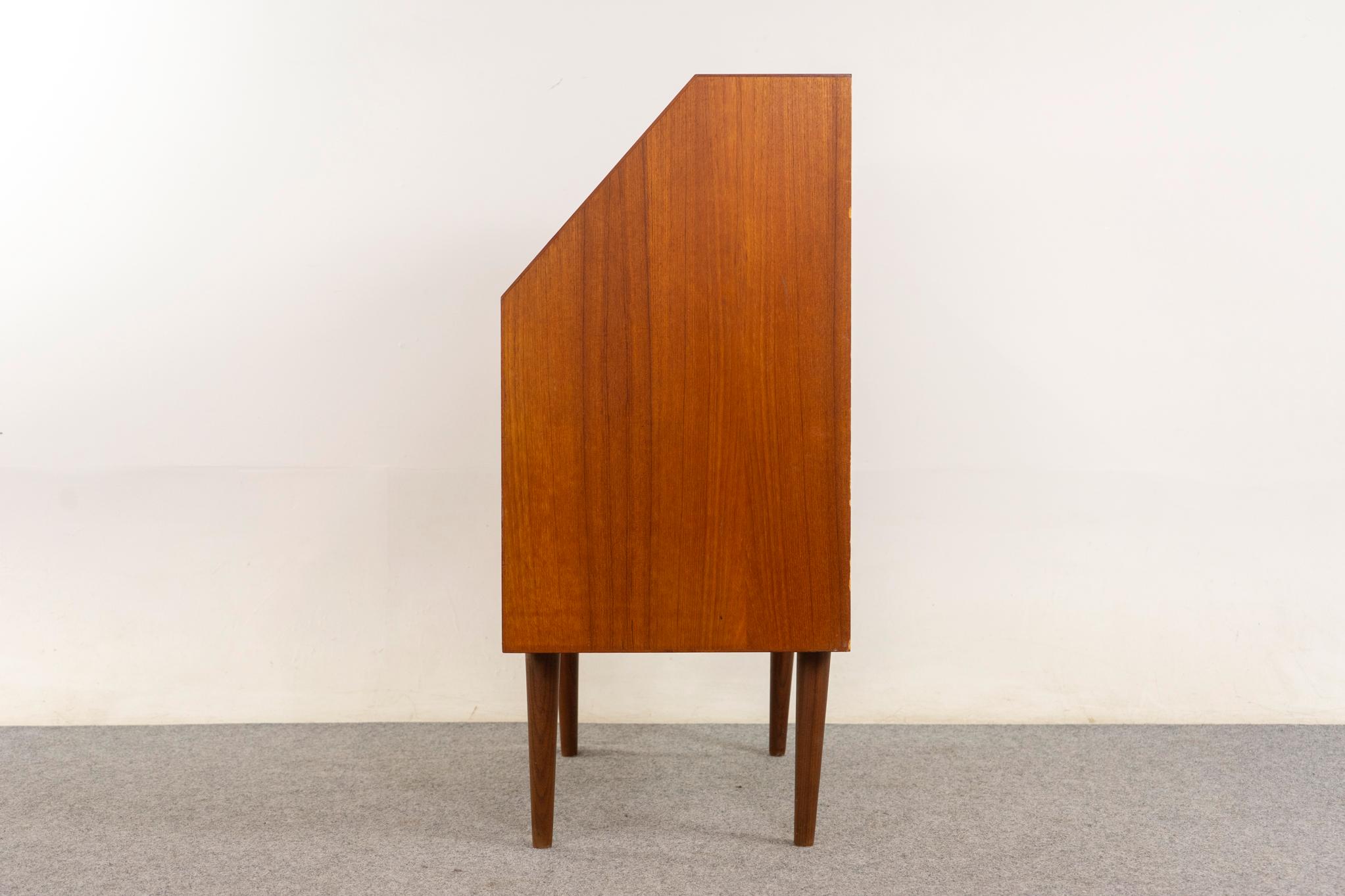 Danish Mid Century Teak Secretaire / Secretary Desk For Sale 4