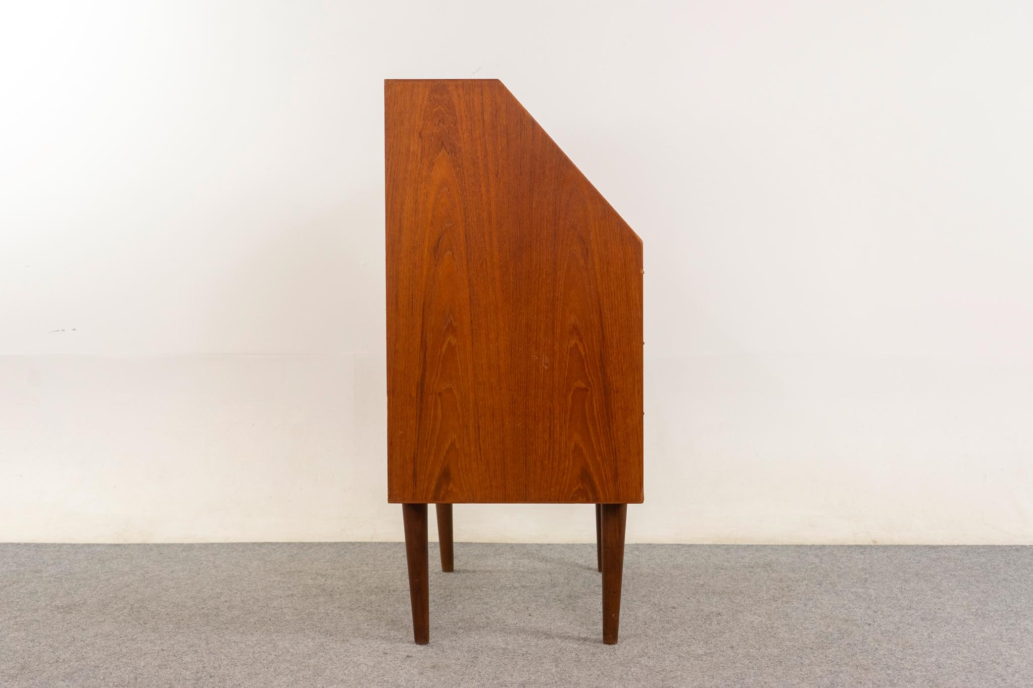 Danish Mid Century Teak Secretaire / Secretary Desk For Sale 5