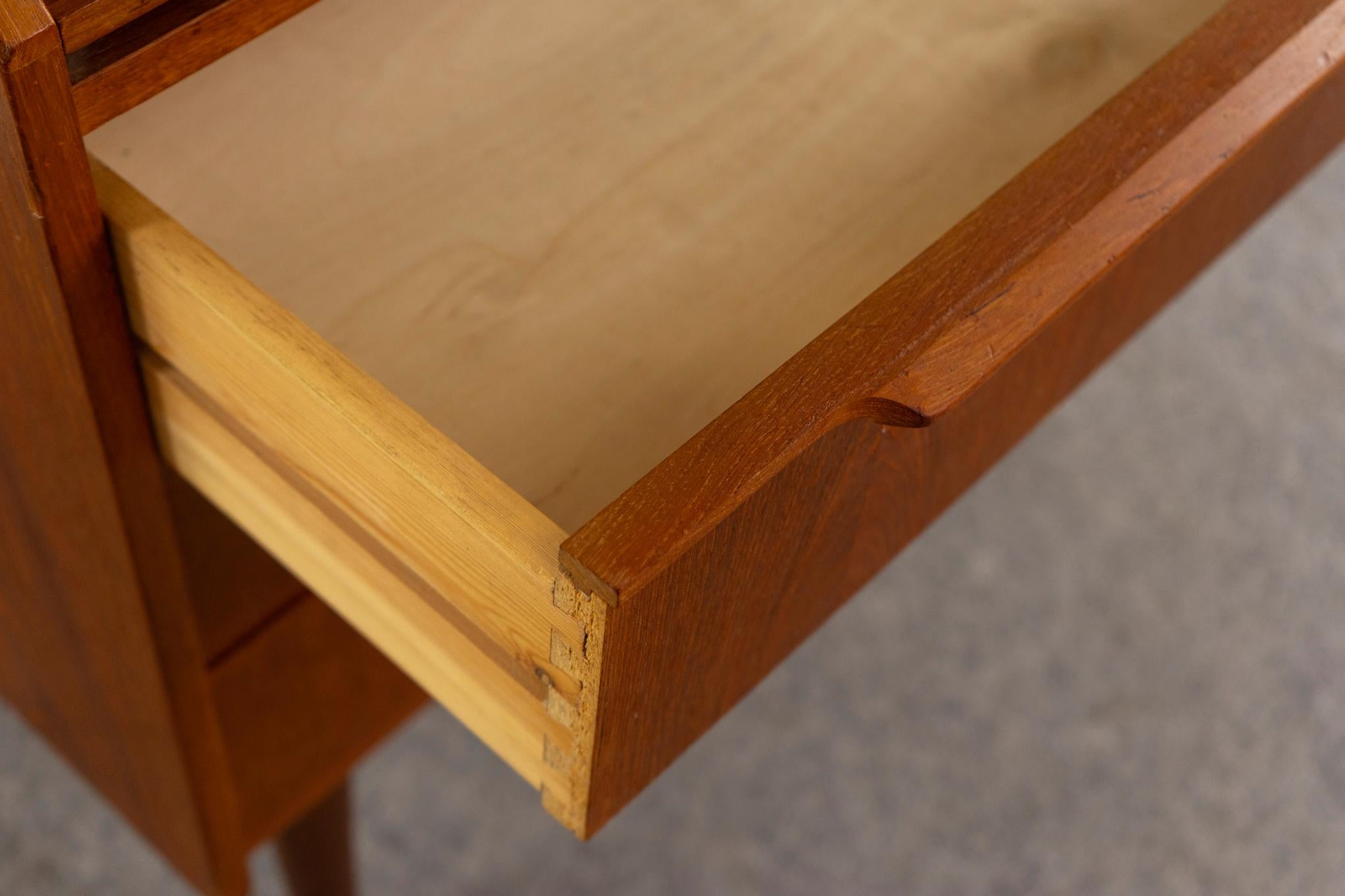Mirror Danish Mid Century Teak Secretaire / Secretary Desk For Sale