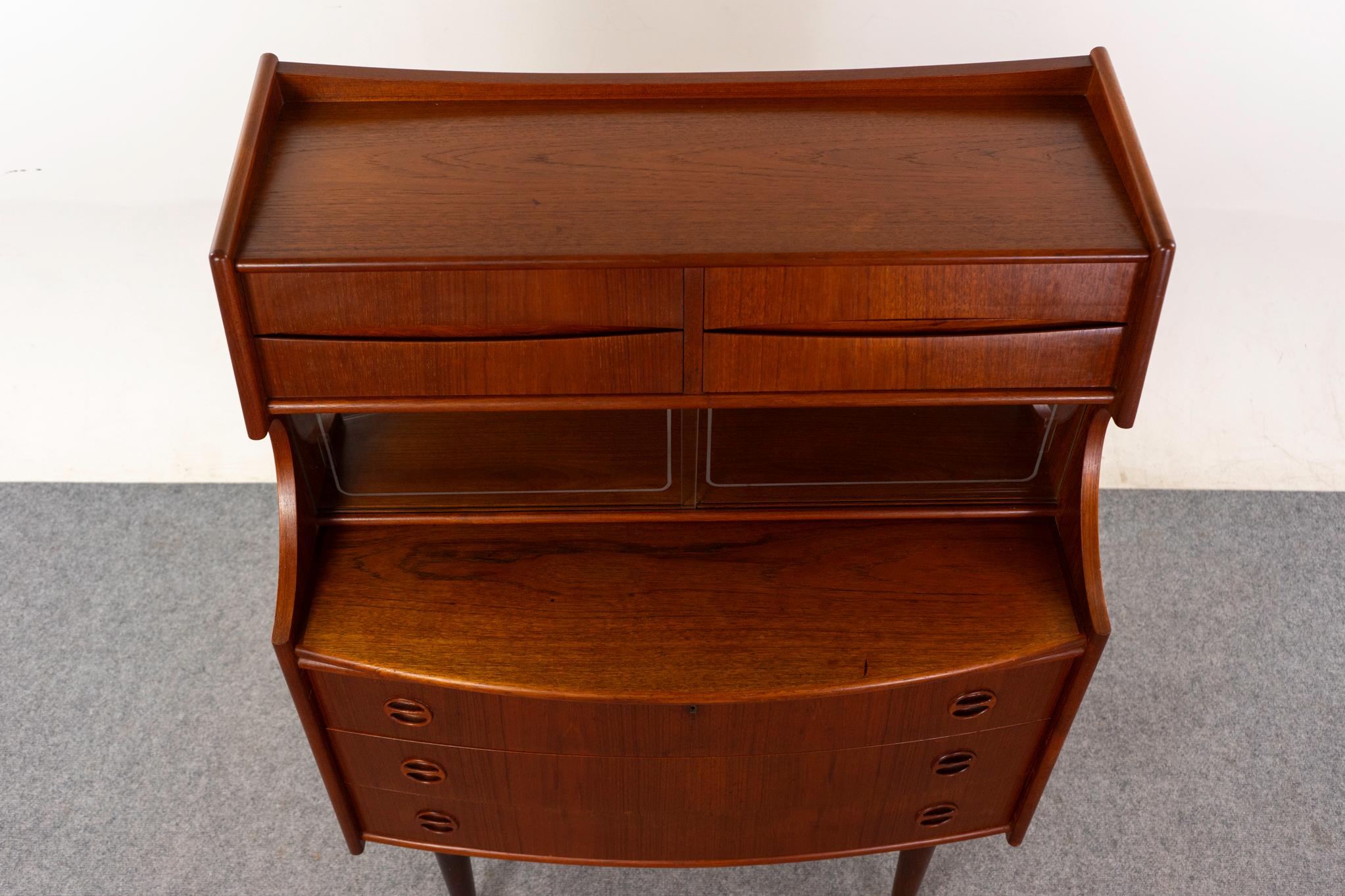 Dänischer Mid Century Sekretär aus Teakholz im Angebot 3