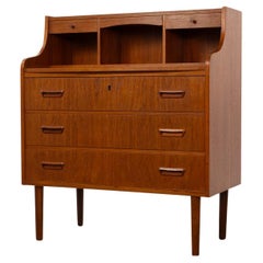 Danish Mid Century Teak Secretary Desk