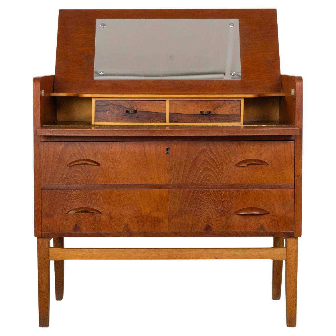 Danish Mid Century Teak Secretary Desk