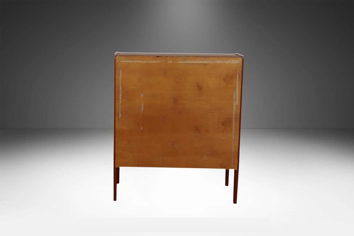 Danish Mid Century Teak Secretary Desk Vanity with Mirror Kai Kristiansen For Sale 8