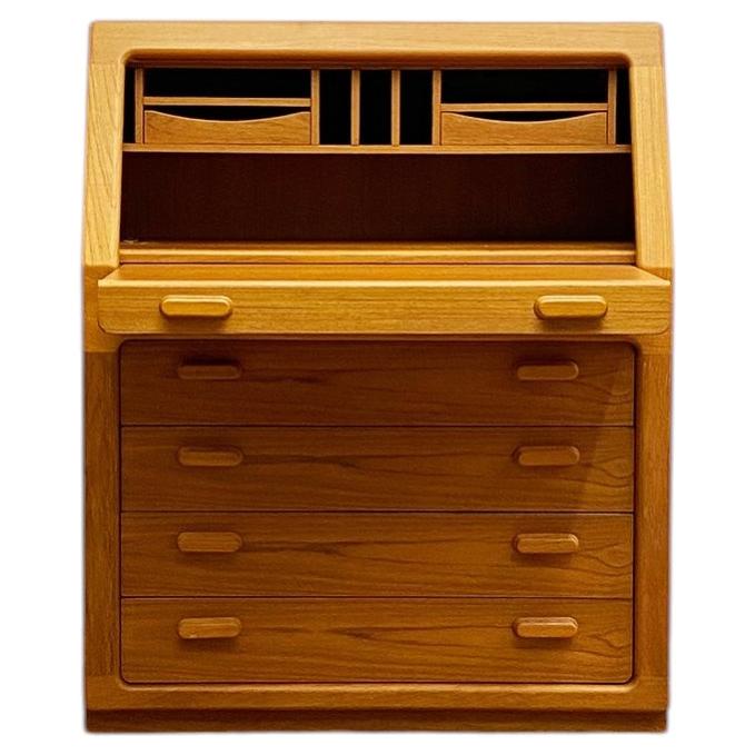 Danish Mid-Century Teak Secretary Desk / Writing Cabinet by Dyrlund, 1960s For Sale
