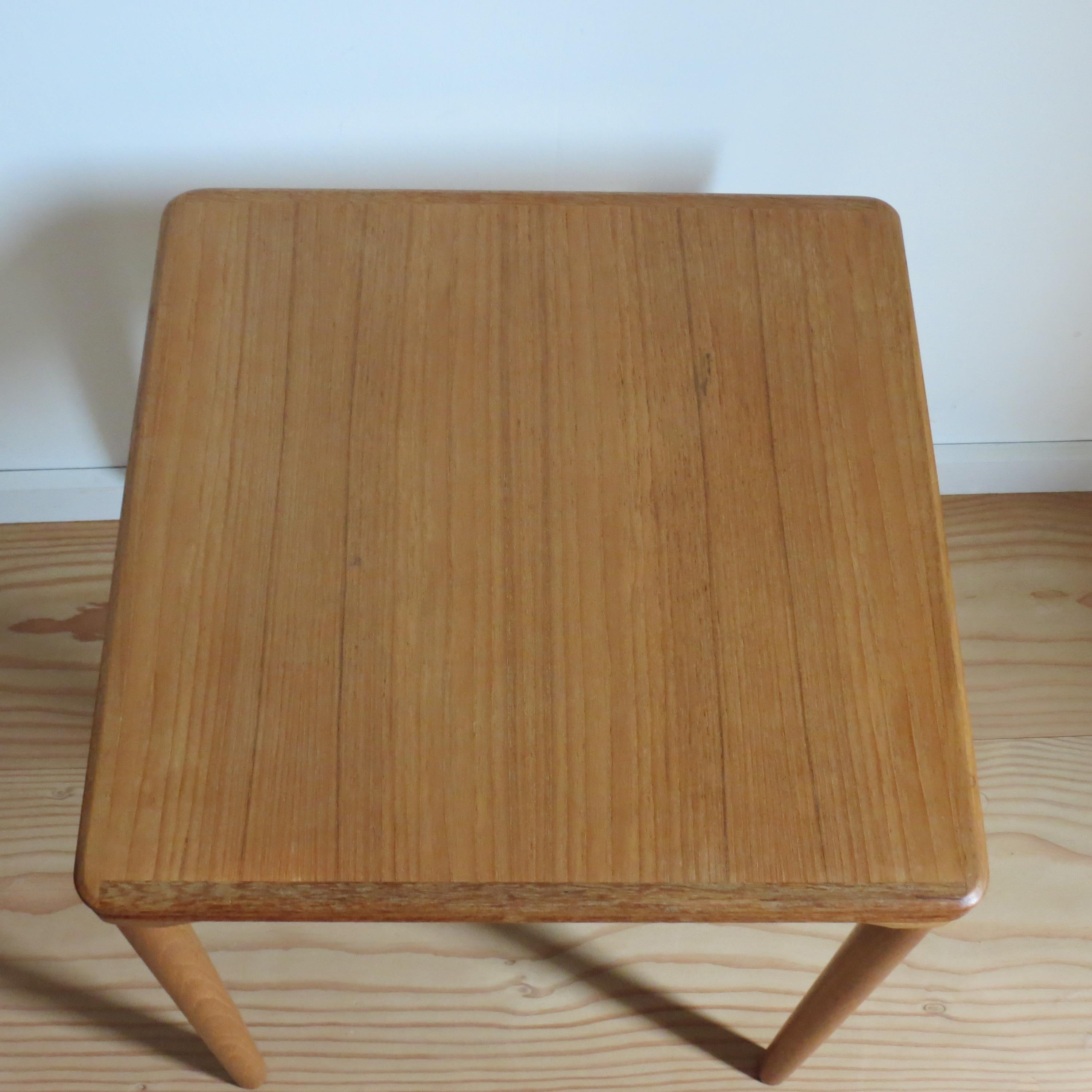 Danish Mid Century Teak Side Table designed by H W Klein for Bramin Denmark For Sale 4