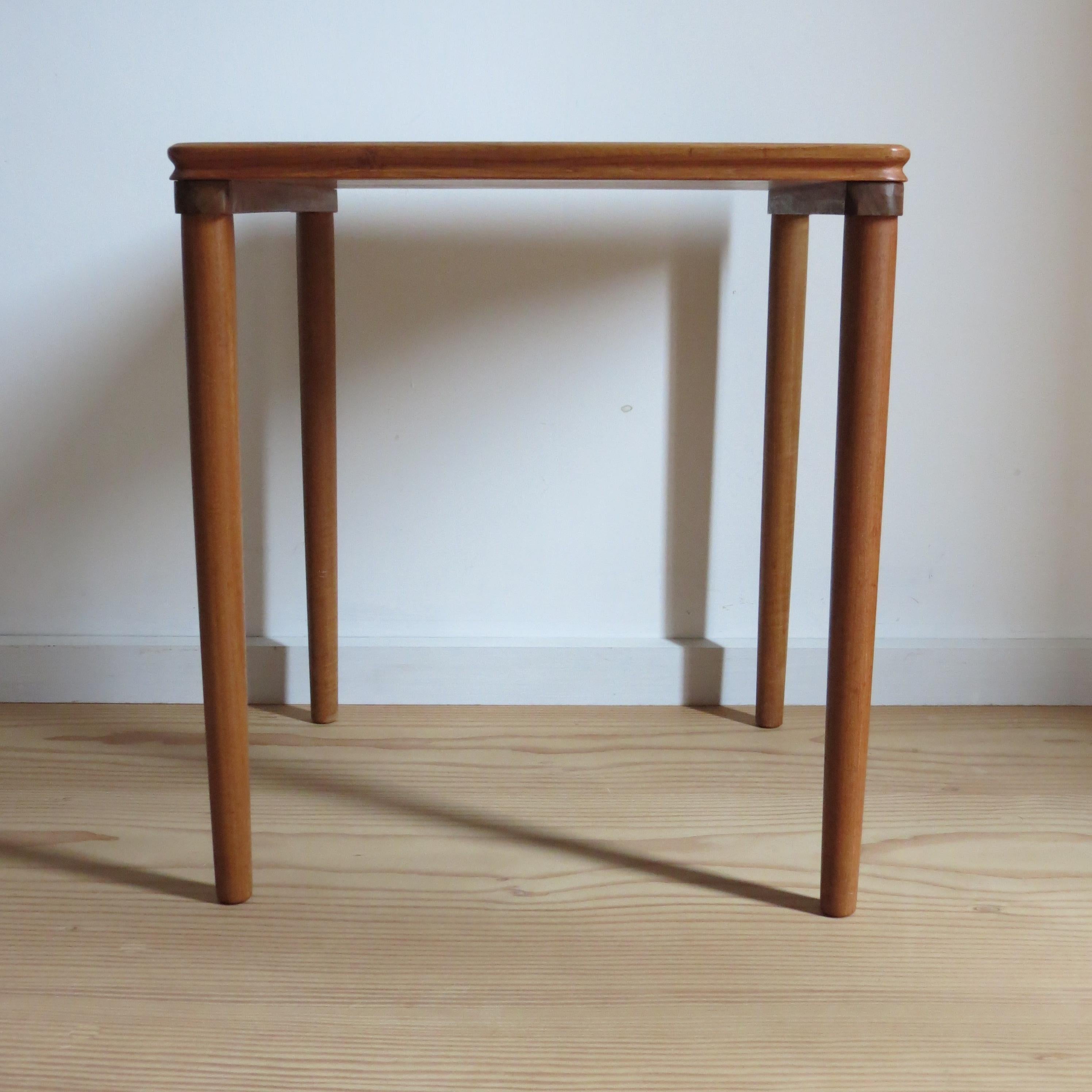 Mid-Century Modern Danish Mid Century Teak Side Table designed by H W Klein for Bramin Denmark For Sale
