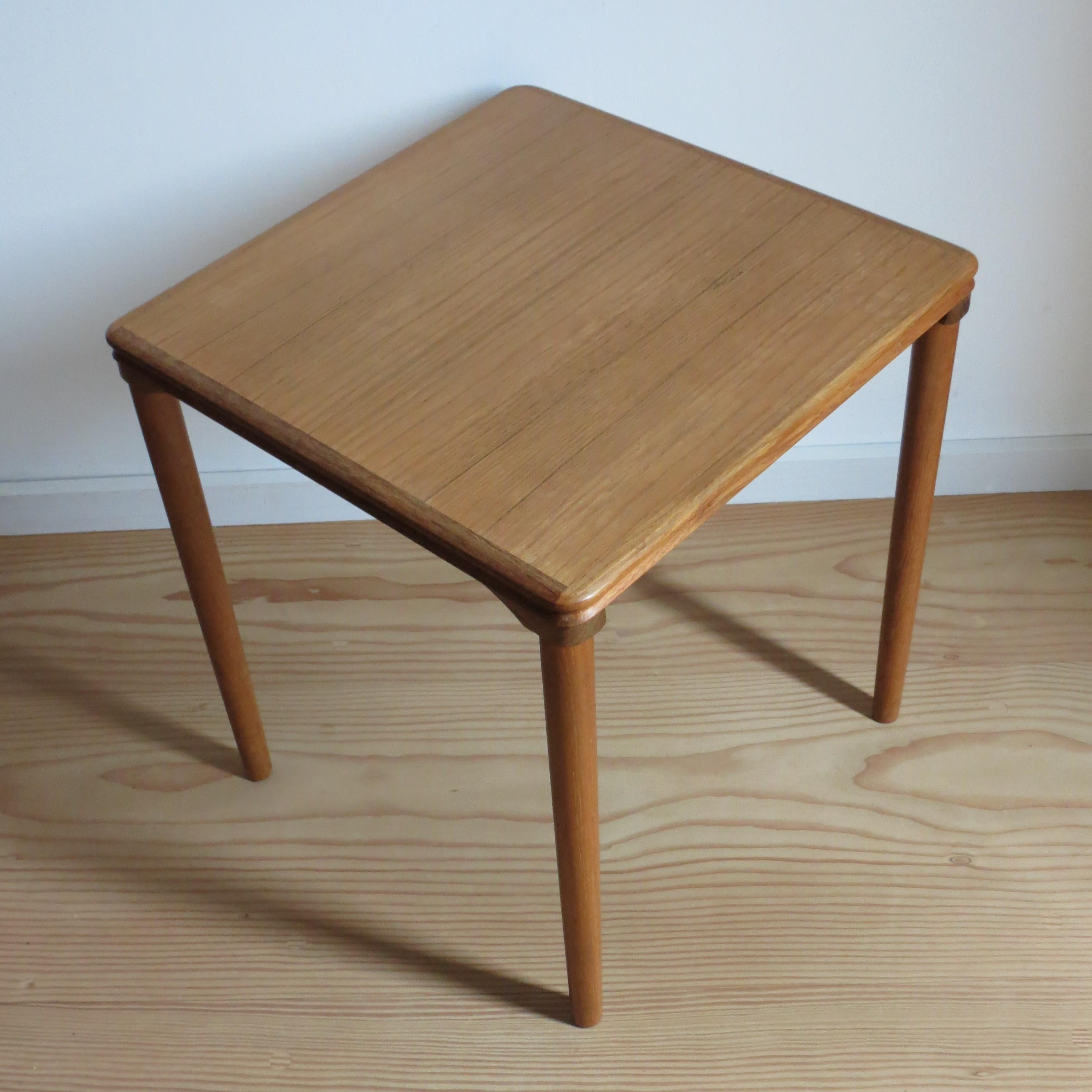 Machine-Made Danish Mid Century Teak Side Table designed by H W Klein for Bramin Denmark For Sale