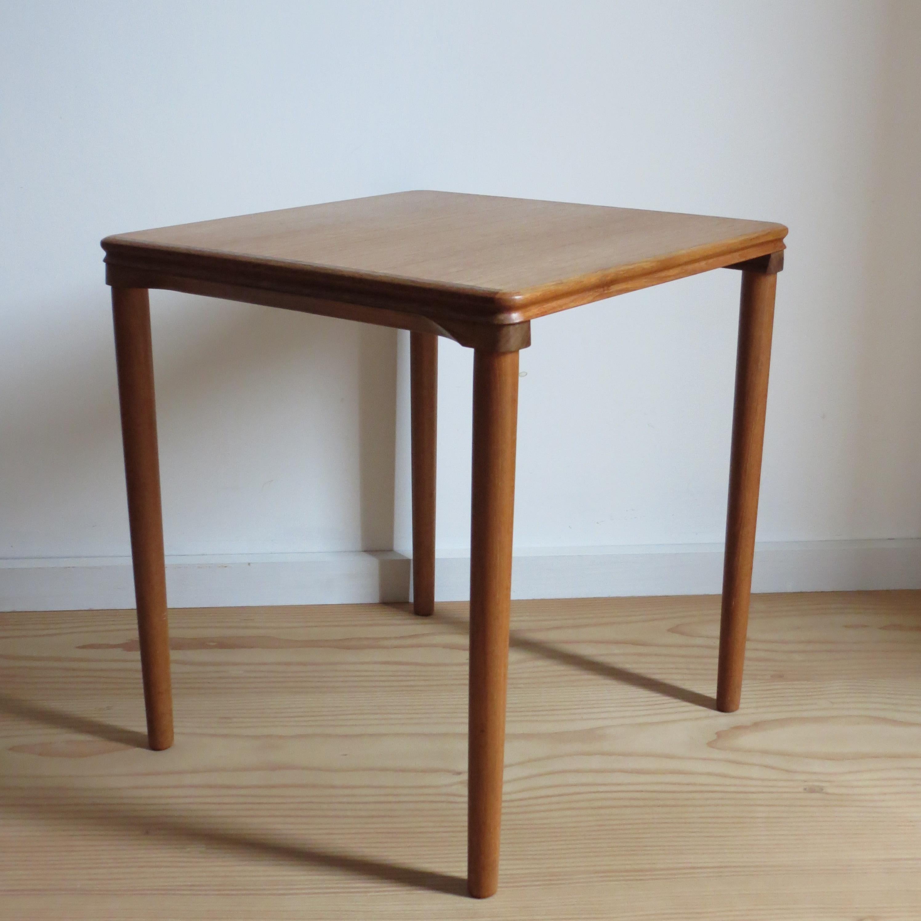 Danish Mid Century Teak Side Table designed by H W Klein for Bramin Denmark In Good Condition For Sale In Stow on the Wold, GB