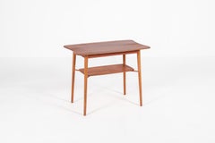 Danish Mid-Century Teak Side Table with Lower Shelf — 1960s