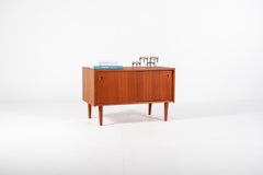 Danish Mid-Century Teak Sideboard with Sliding Doors — 1960s