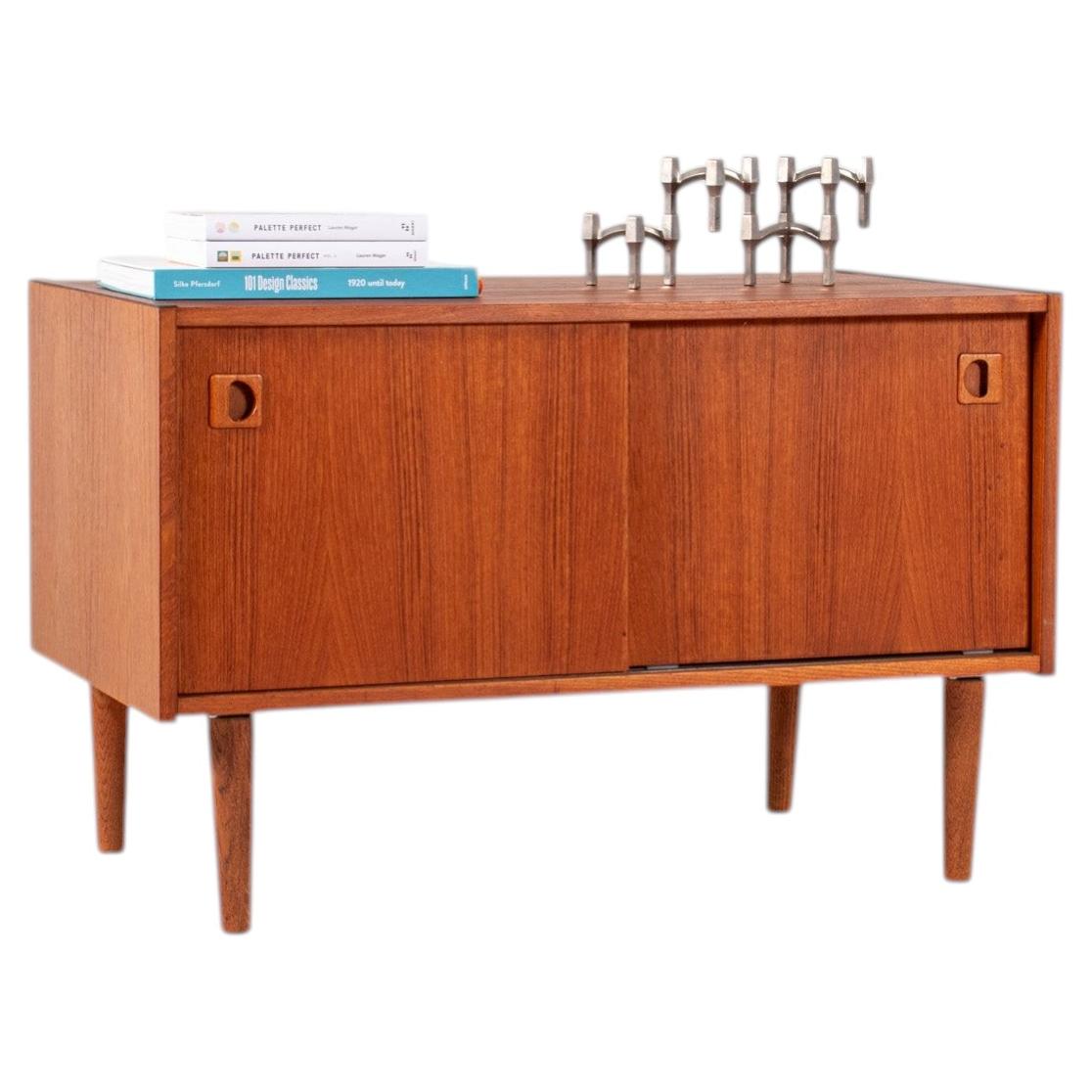 Danish Mid-Century Teak Sideboard with Sliding Doors — 1960s