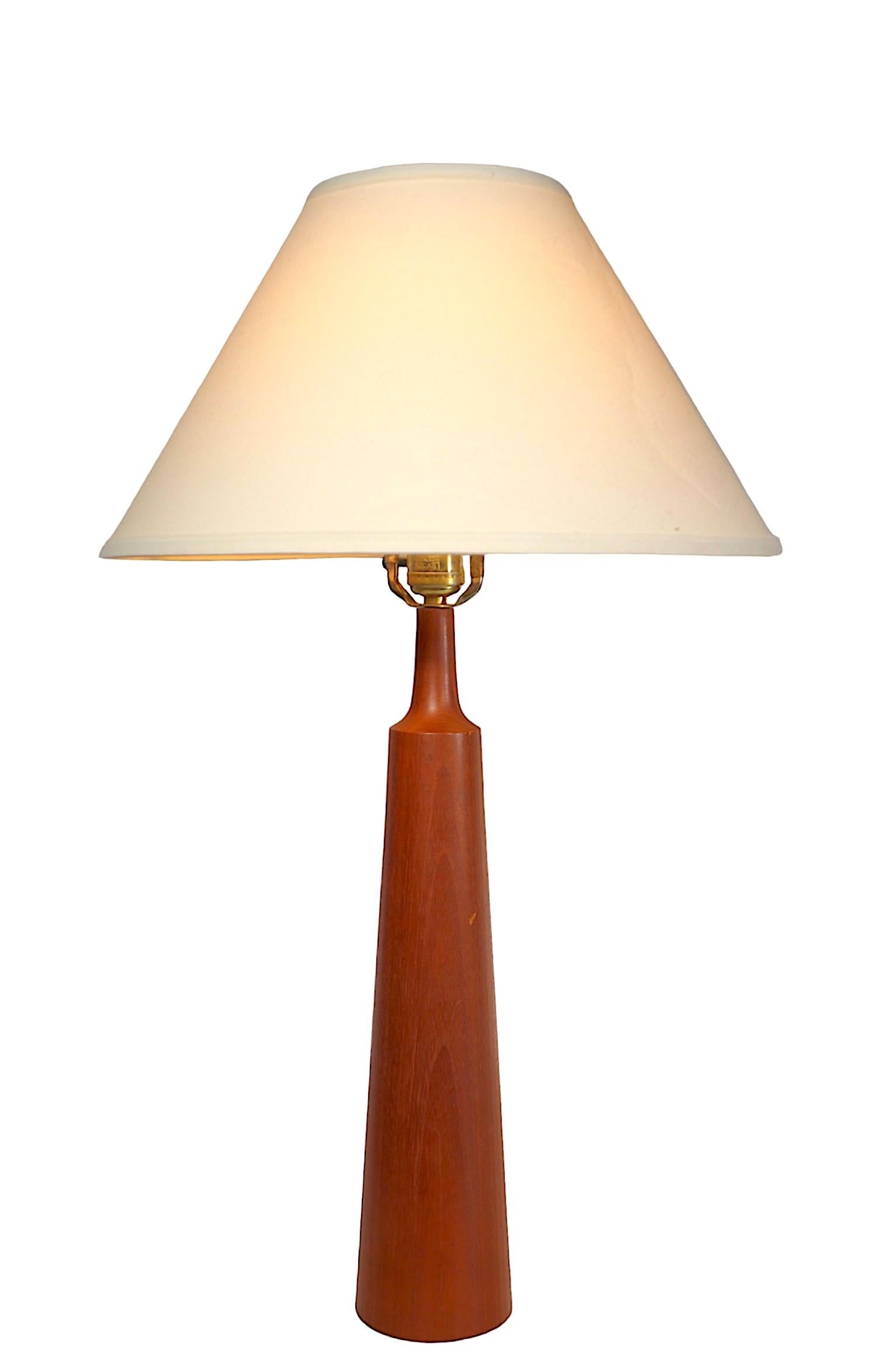 Scandinavian Modern Danish Mid Century Teak Table Lamp c 1950/60’s For Sale