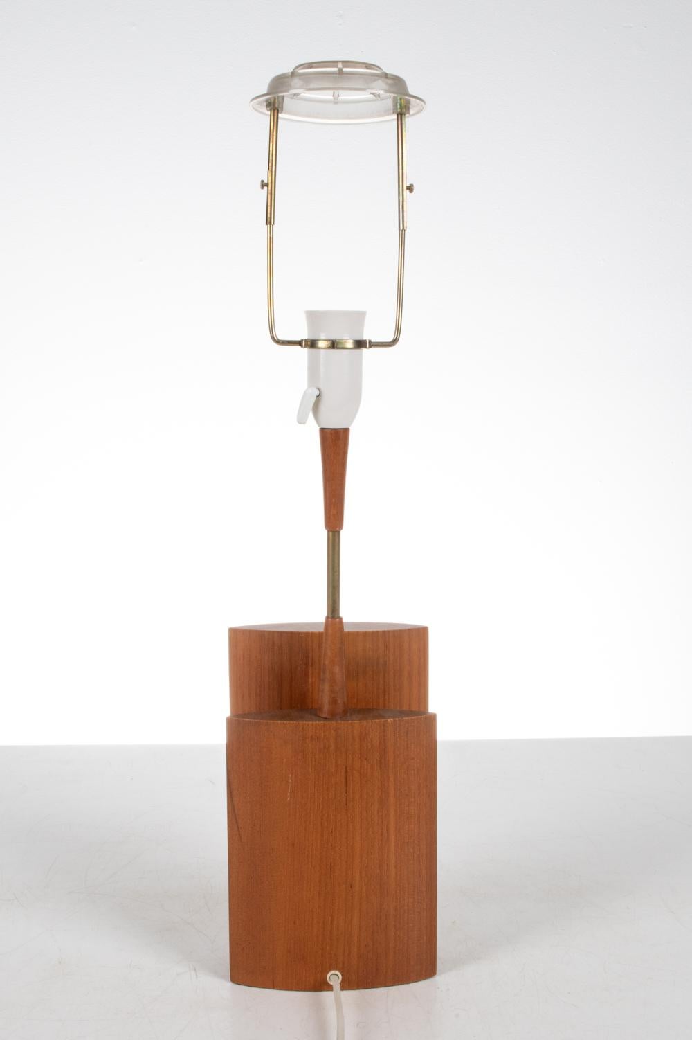 Danish Mid-Century Teak Table Lamp, c. 1960's For Sale 2